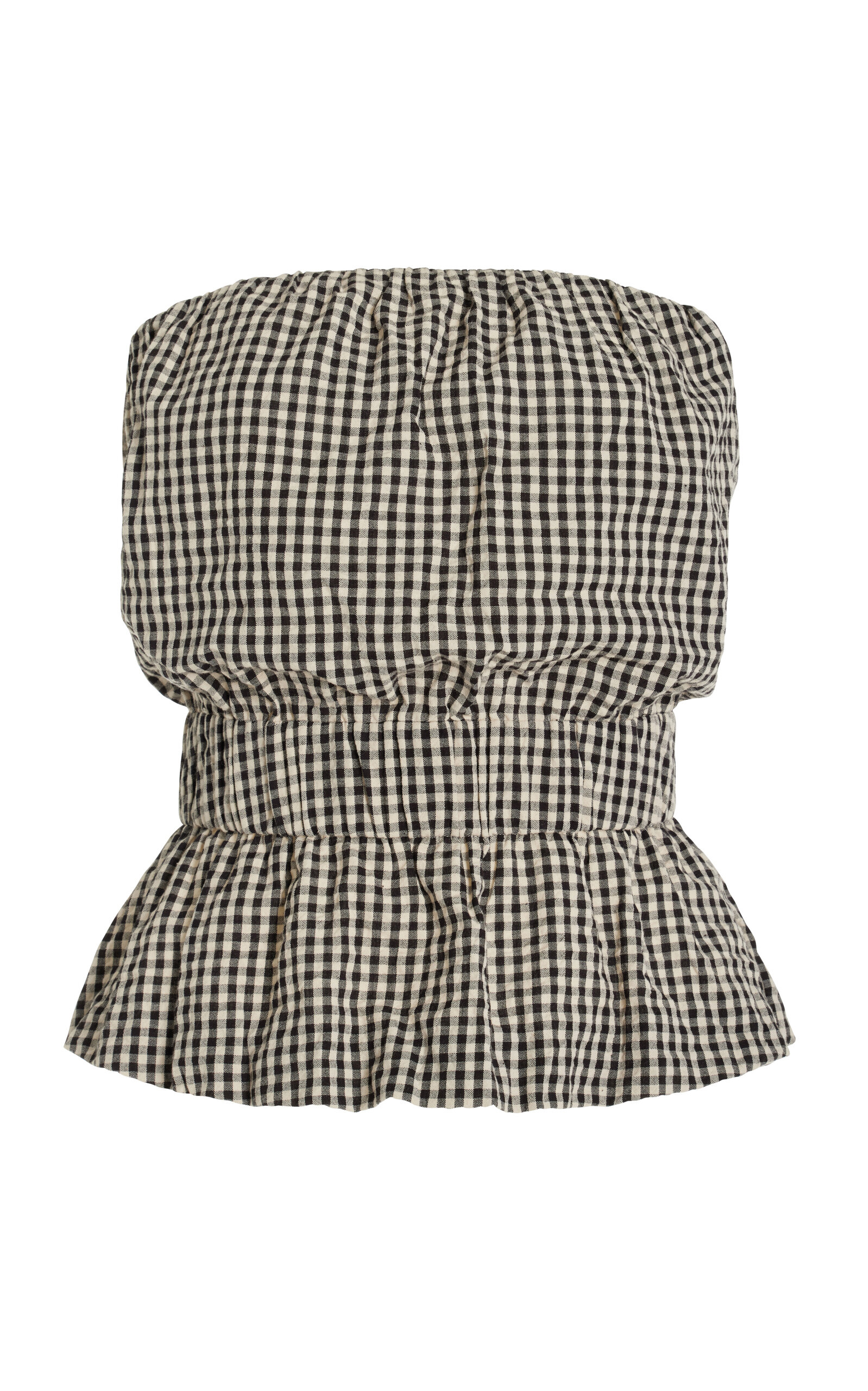 Posse Aurelia Strapless Gingham Cotton Top - Women's Clothing