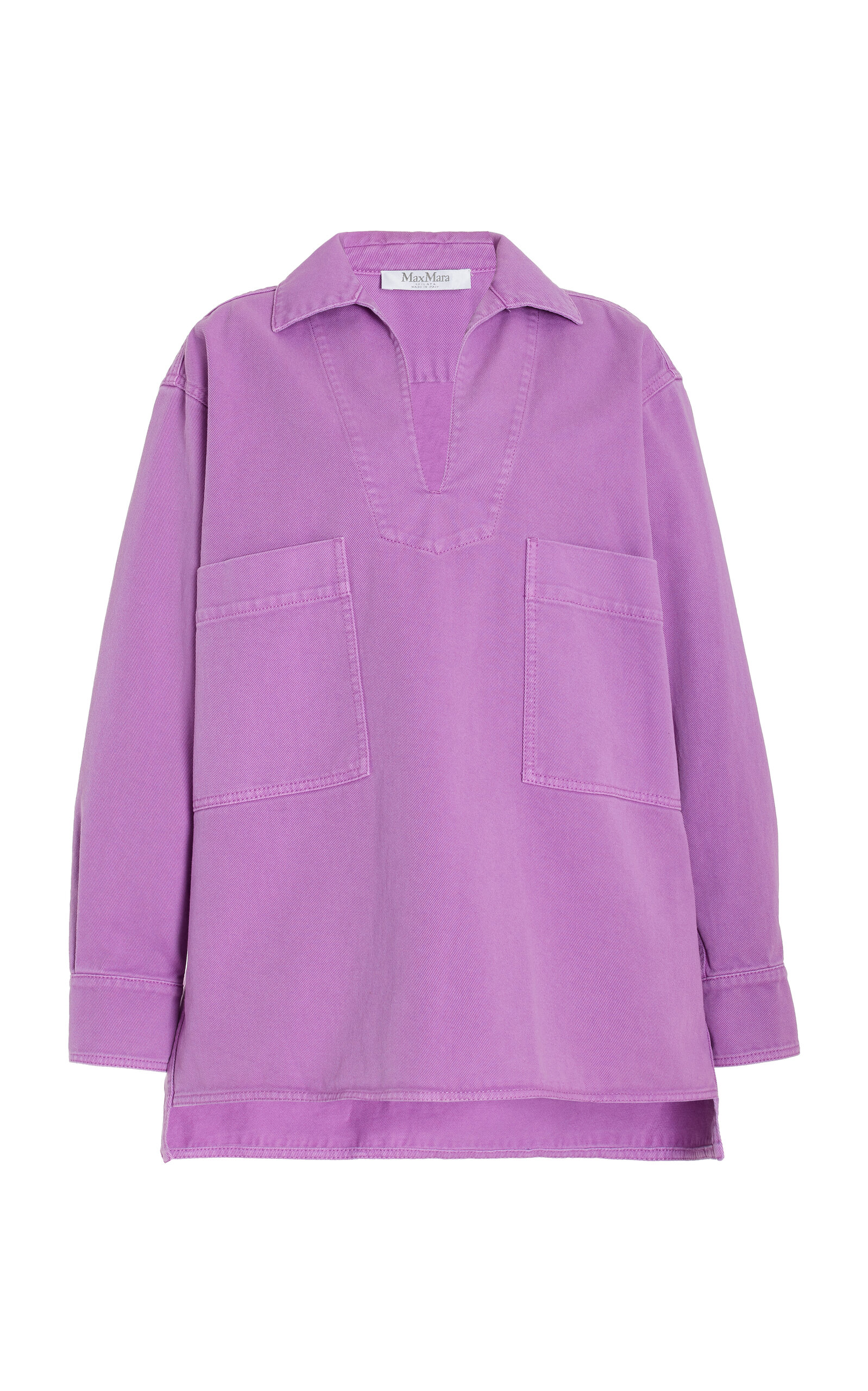 Max Mara Loretta Cotton Blouse In Purple