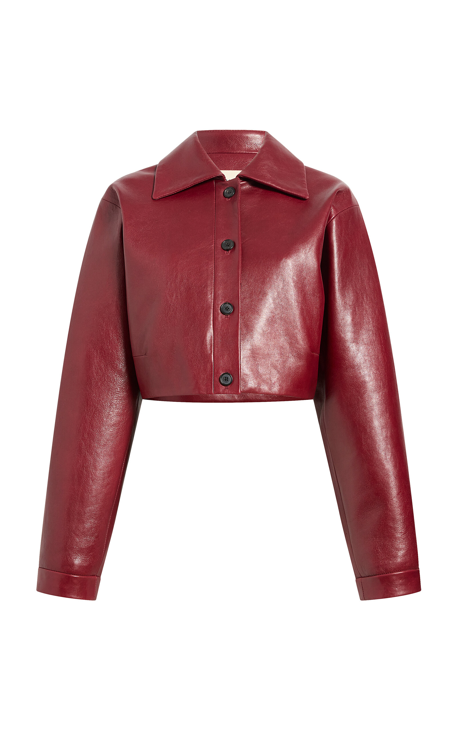 Khaite Sue Cropped Leather Jacket