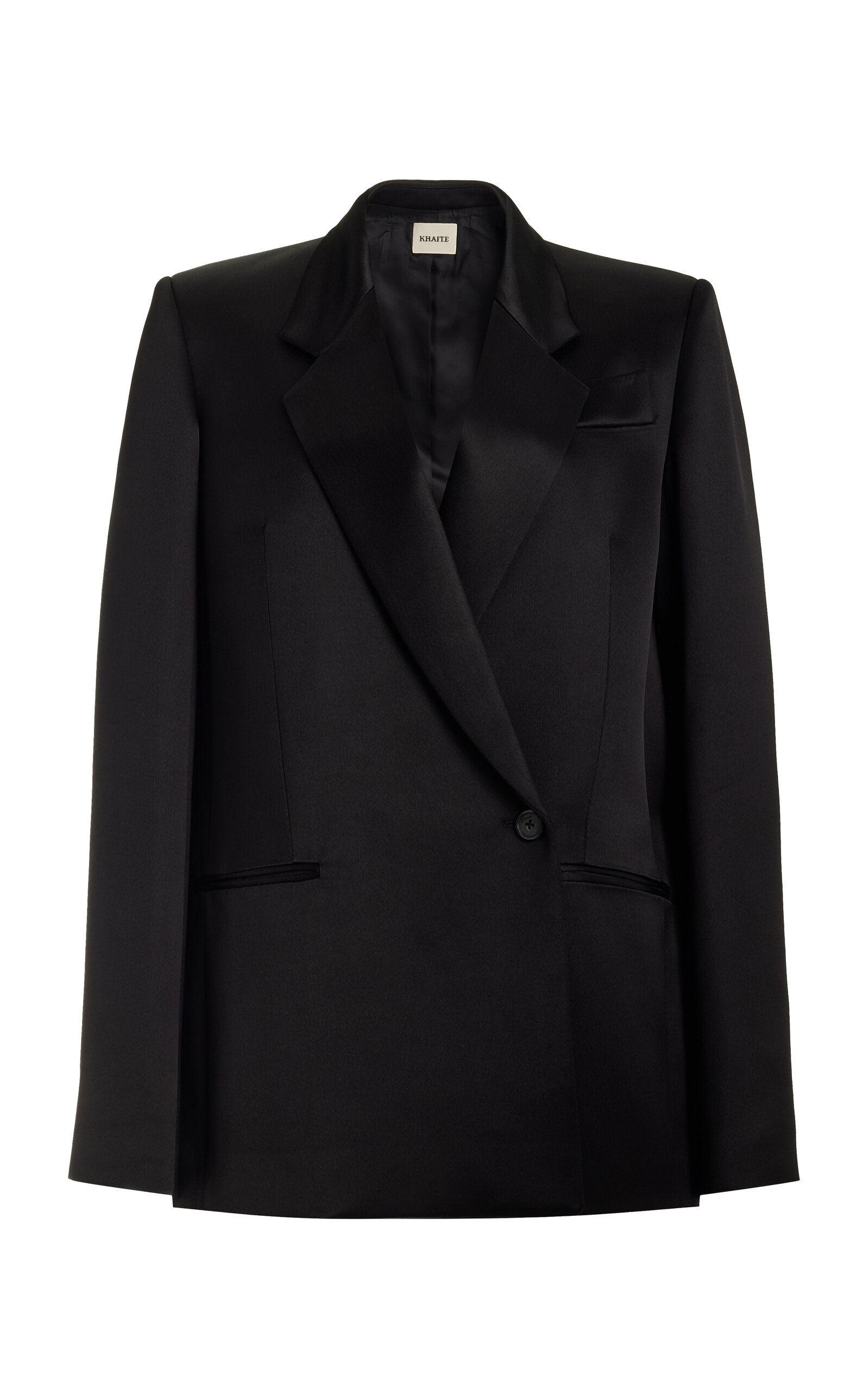 Khaite Willow Satin Blazer - Black