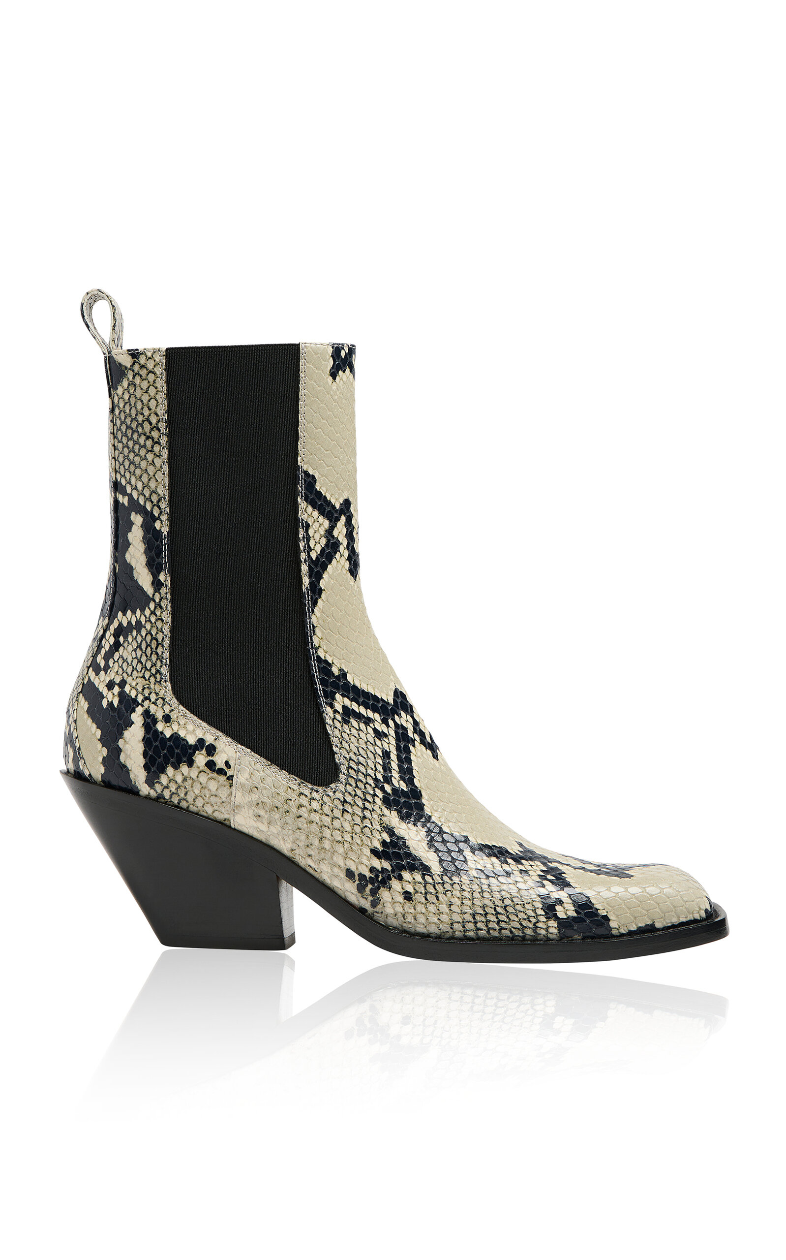 Khaite Austin Pyhton-Effect Leather Ankle Boots - Python