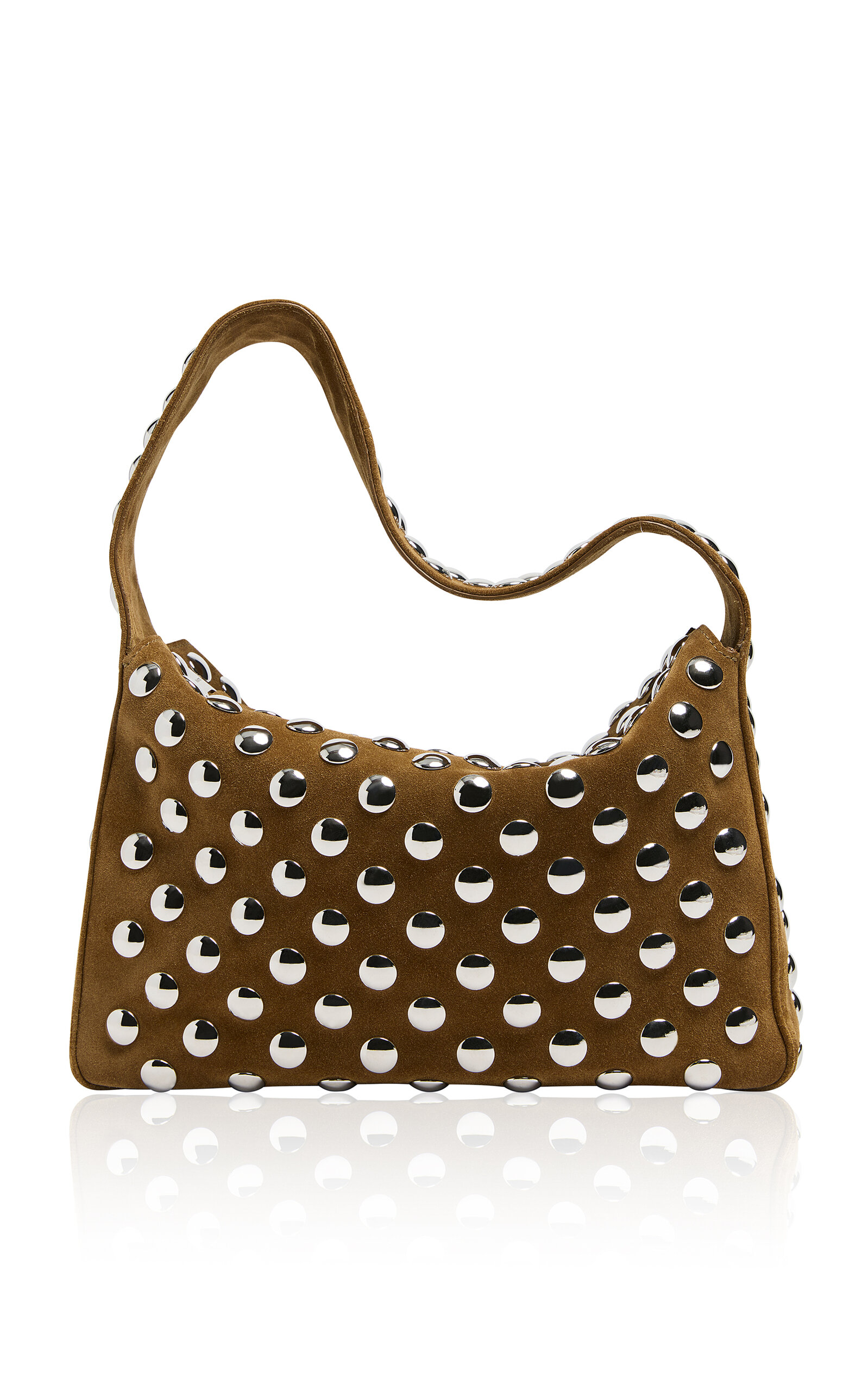 Khaite Elena Studded Suede Shoulder Bag