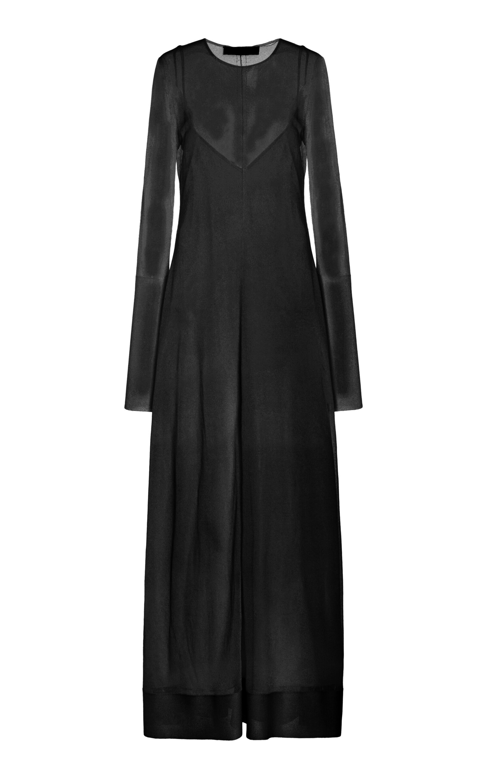 Shop Proenza Schouler Anneliese Sheer Organza Maxi Dress In Black
