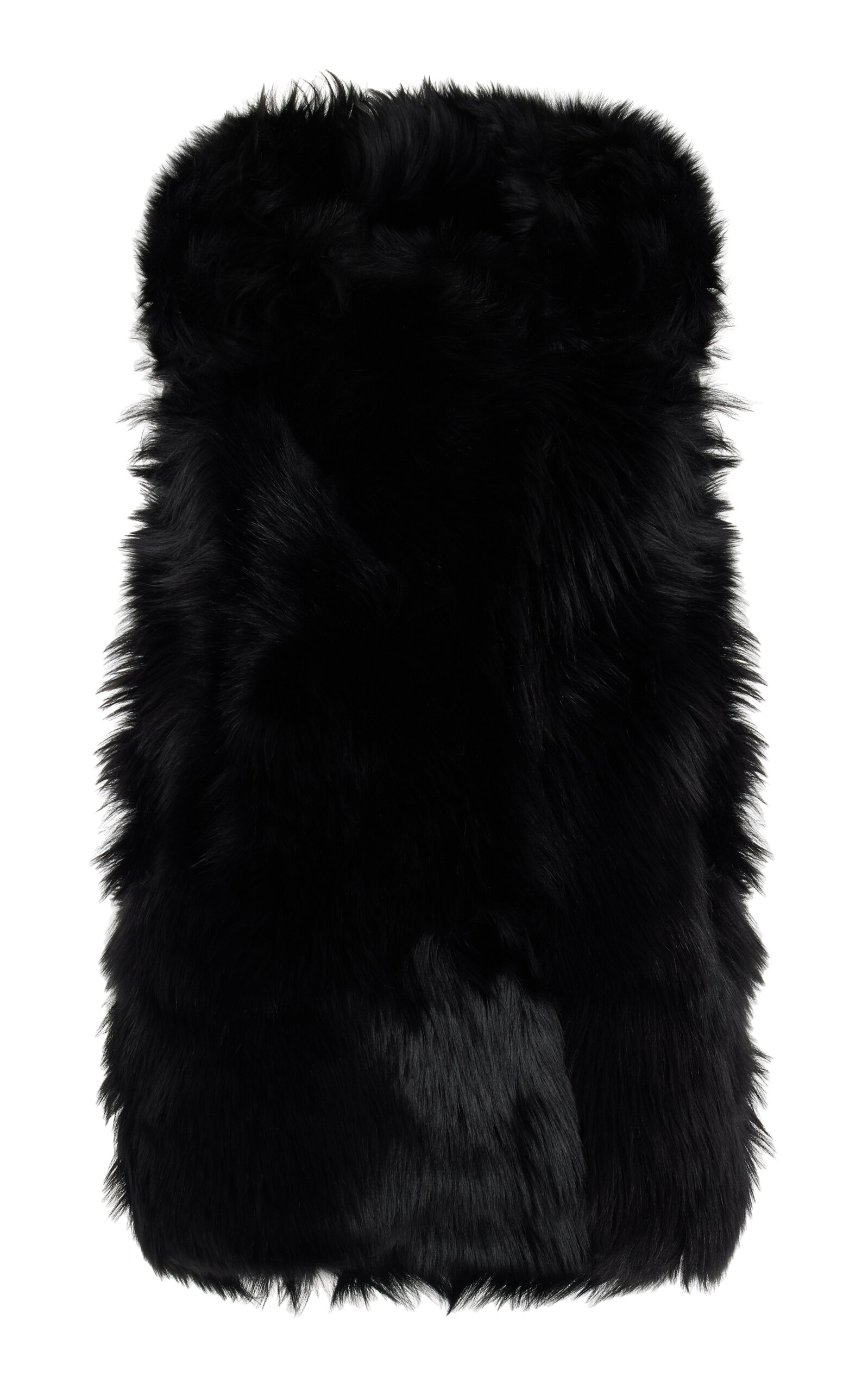 Shop Proenza Schouler Aubrey Hooded Toscana Shearling Vest In Black
