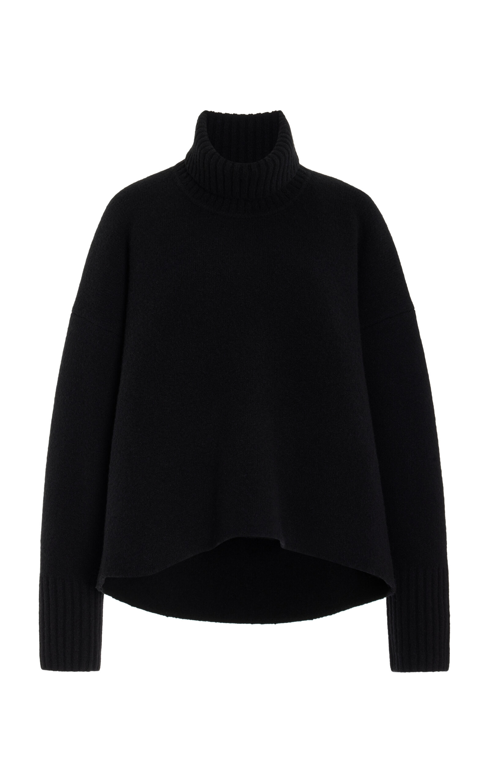 Shop Proenza Schouler Sandra Cowl Neck Eco-cashmere Sweater In Black