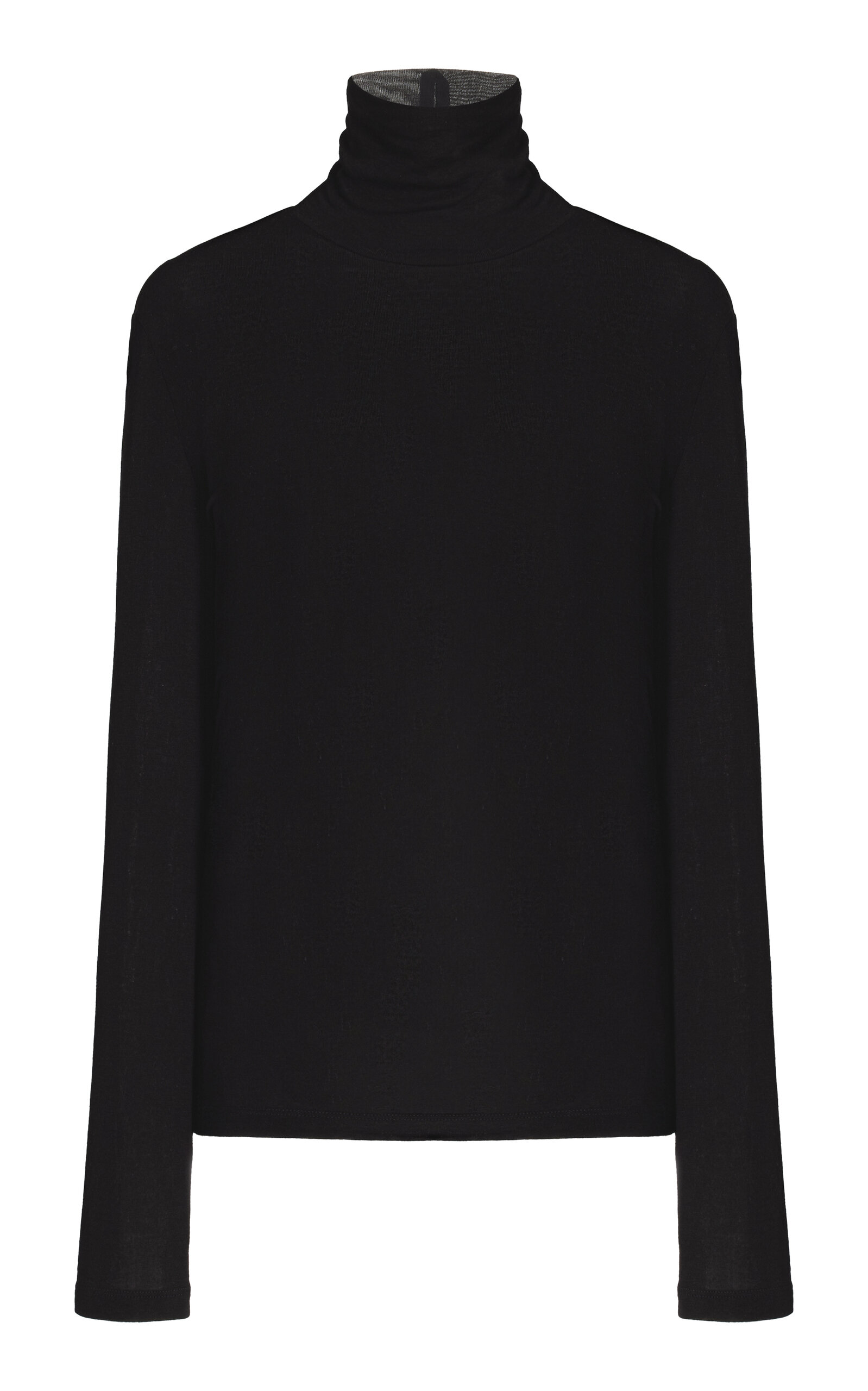 Agolde Pascale Turtleneck Long Sleeve T-shirt In Black