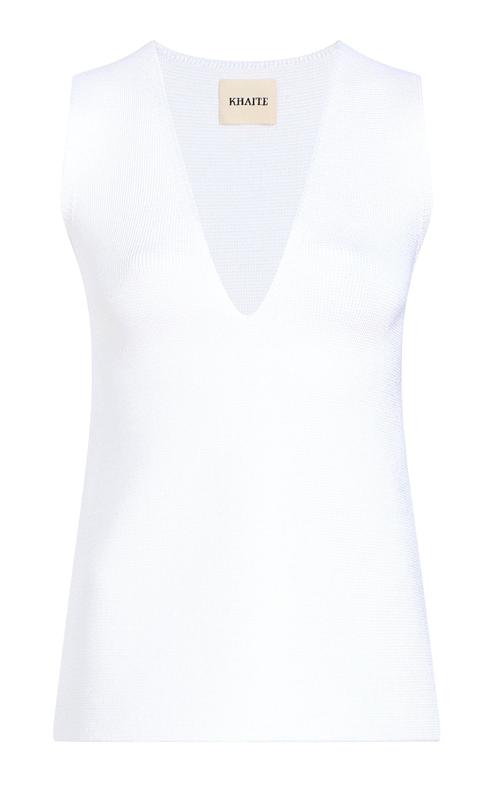 Khaite Heidi V-neck Top In White