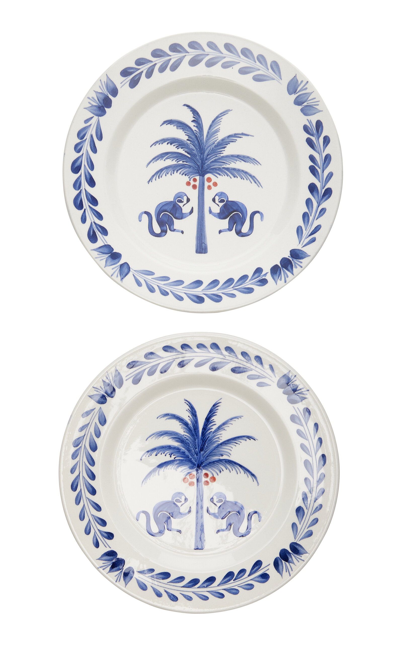 Johanna Ortiz Set-of-two Saimiri Ceramic Dessert Plates In Multi