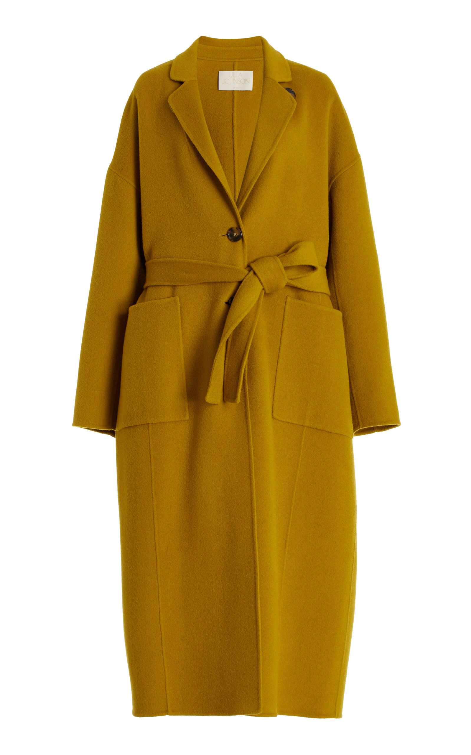 Ulla Johnson Harlow Oversized Wool-blend Coat In Yellow