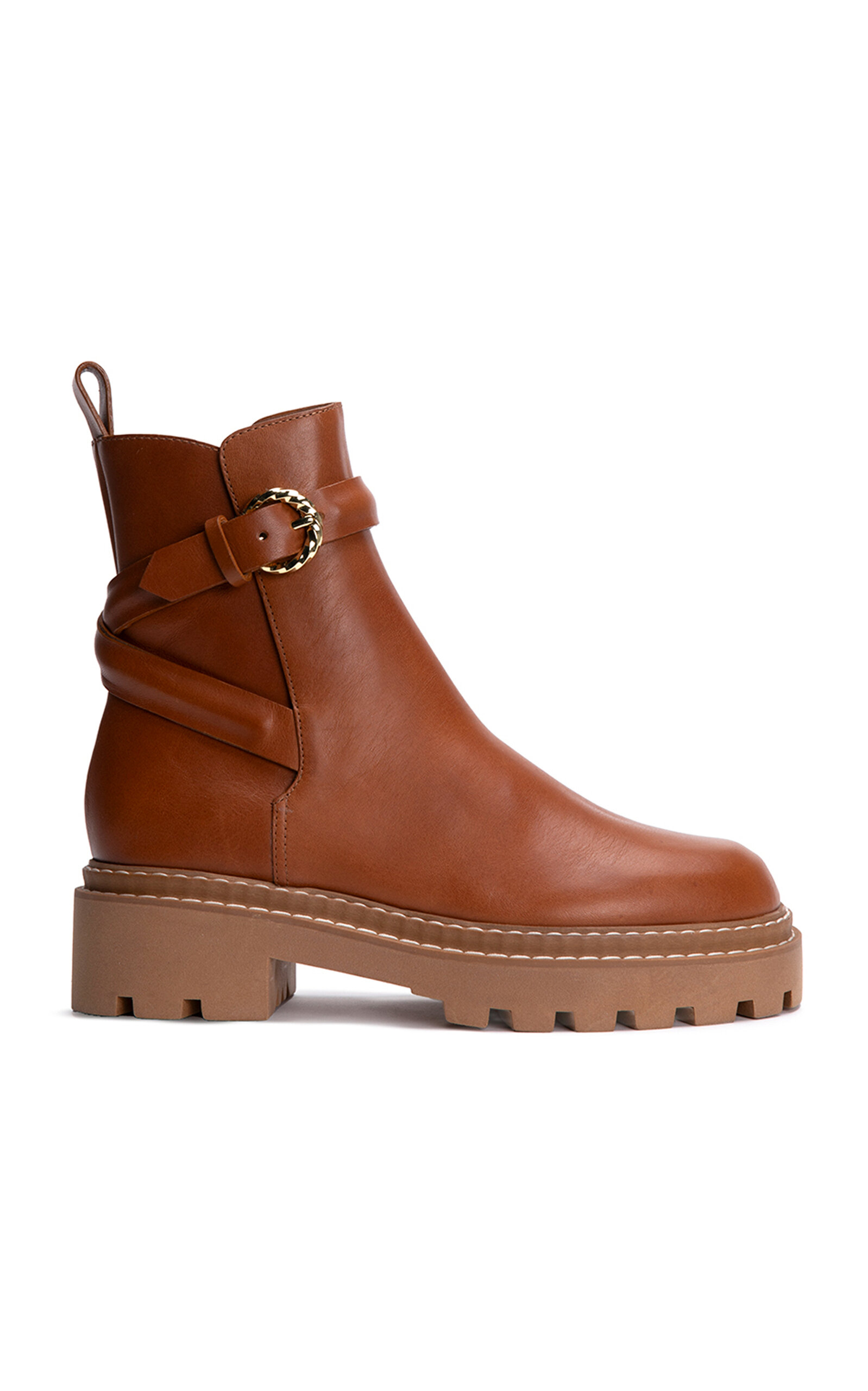 Ulla Johnson Lennon Lugsole Ankle Boots - Brown