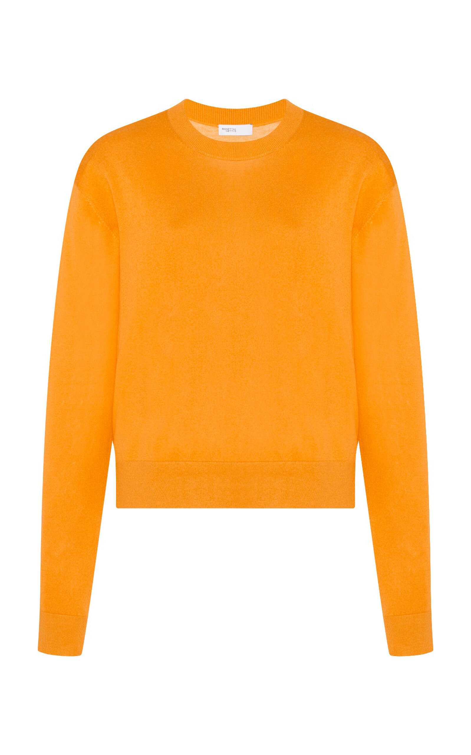 Shop Rosetta Getty Silk-blend Sweater In Orange