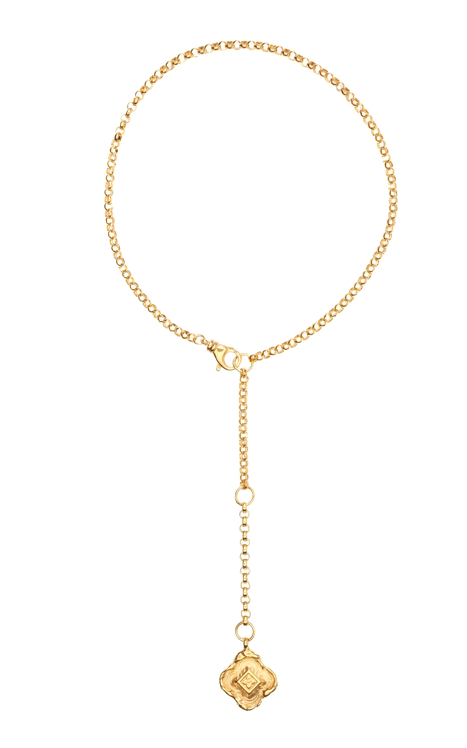 Shop Pamela Card The Infinite Compass 24k Gold-plated Necklace