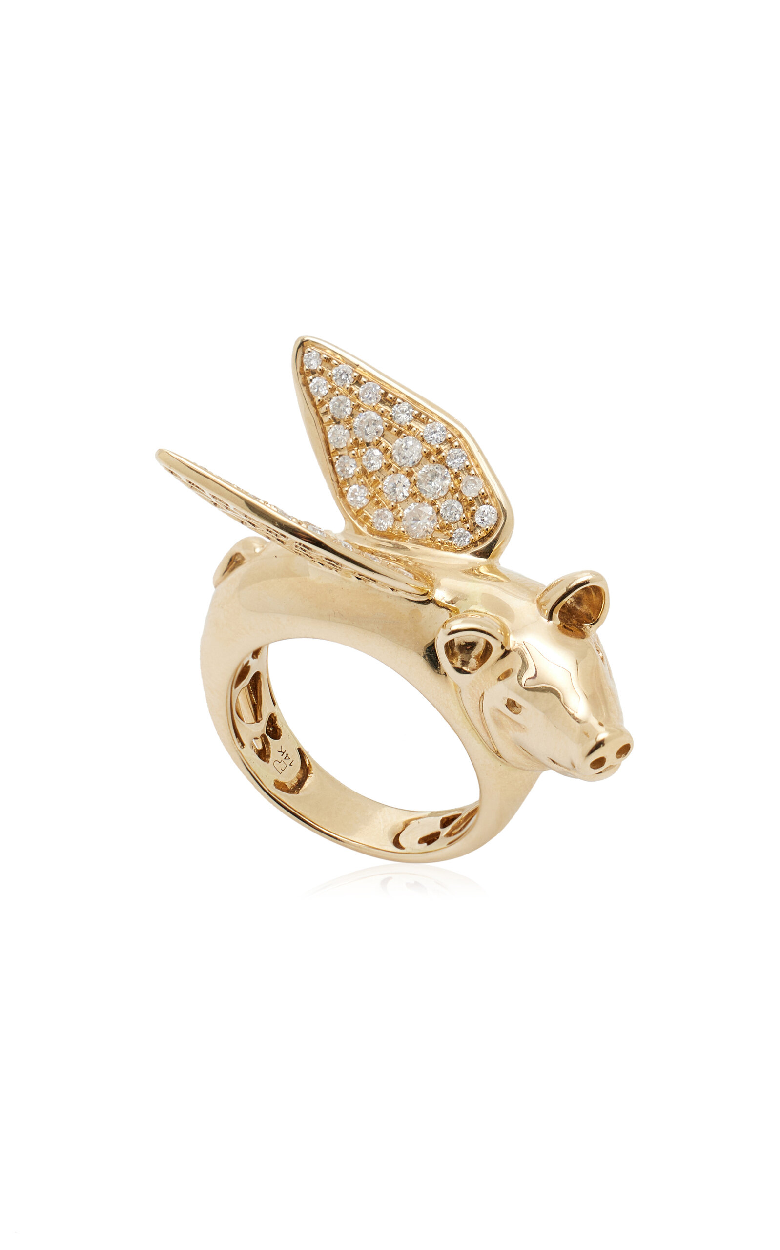 Shop Eden Presley Believe In Love 14k Yellow Gold Diamond Ring