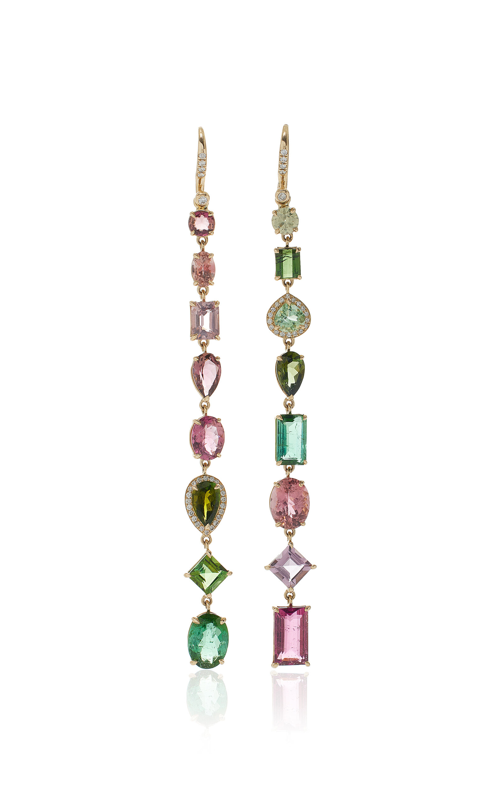 One-of-a-Kind 14K Yellow Gold Tourmaline Earrings