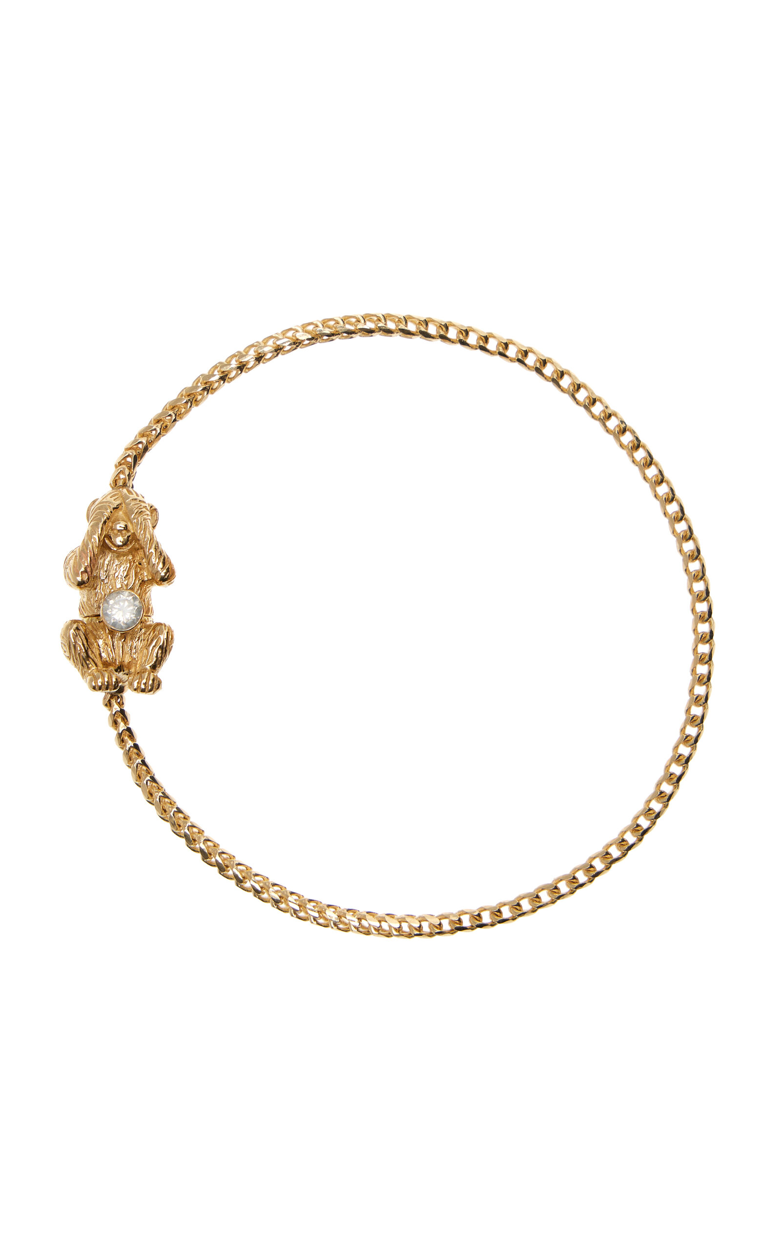 See No Evil 14K Yellow Gold Diamond Bracelet