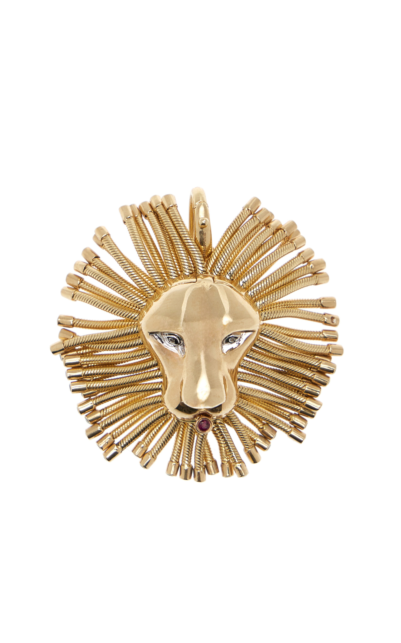 Shop Eden Presley Roar Lion 14k Yellow Gold Locket Pendant