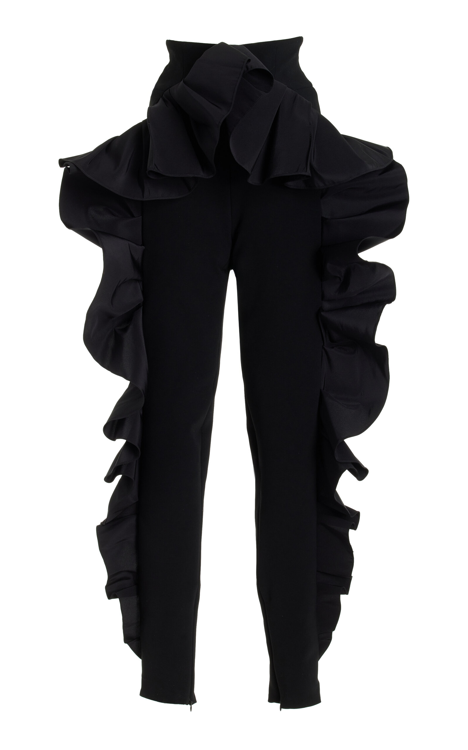 Carolina Herrera Ruffled Skinny Pants - Black