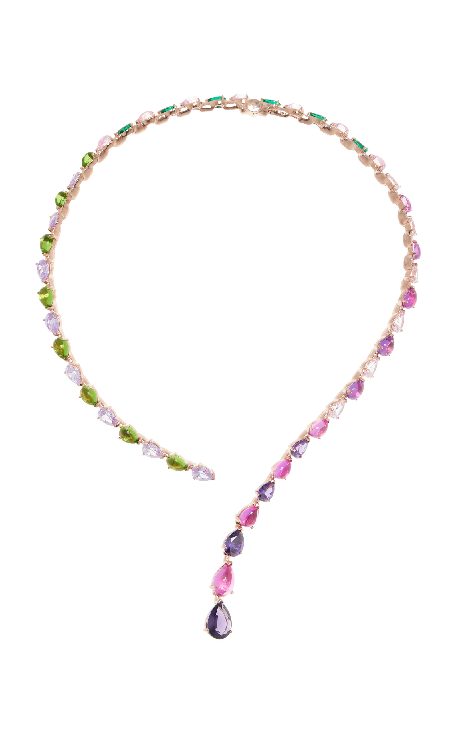 Shop Anabela Chan Candy Nova 18k Rose Gold Vermeil Multi-gem Necklace