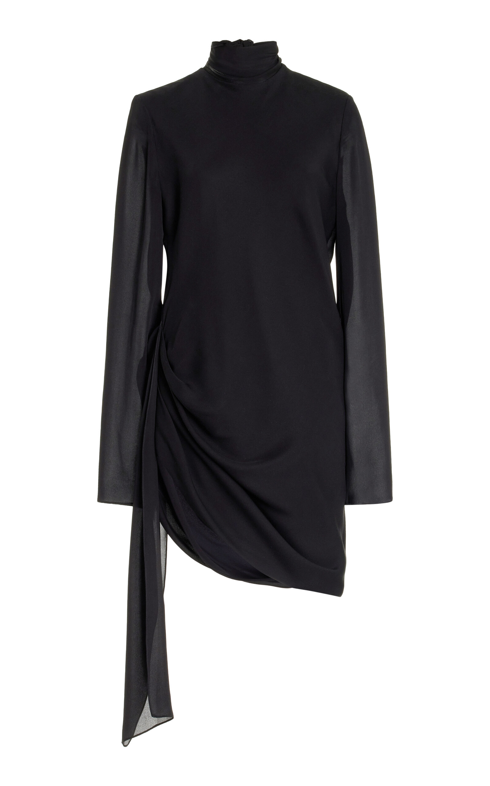 The Raina Scarf-Detailed Silk Midi Dress