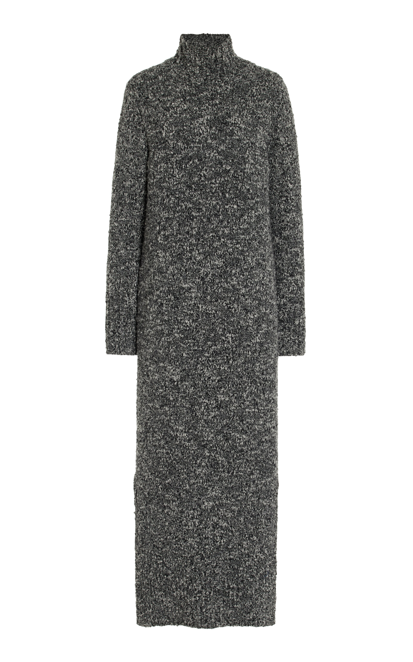 Brandon Maxwell The Frankie Knit Turtleneck Midi Dress - Black/white