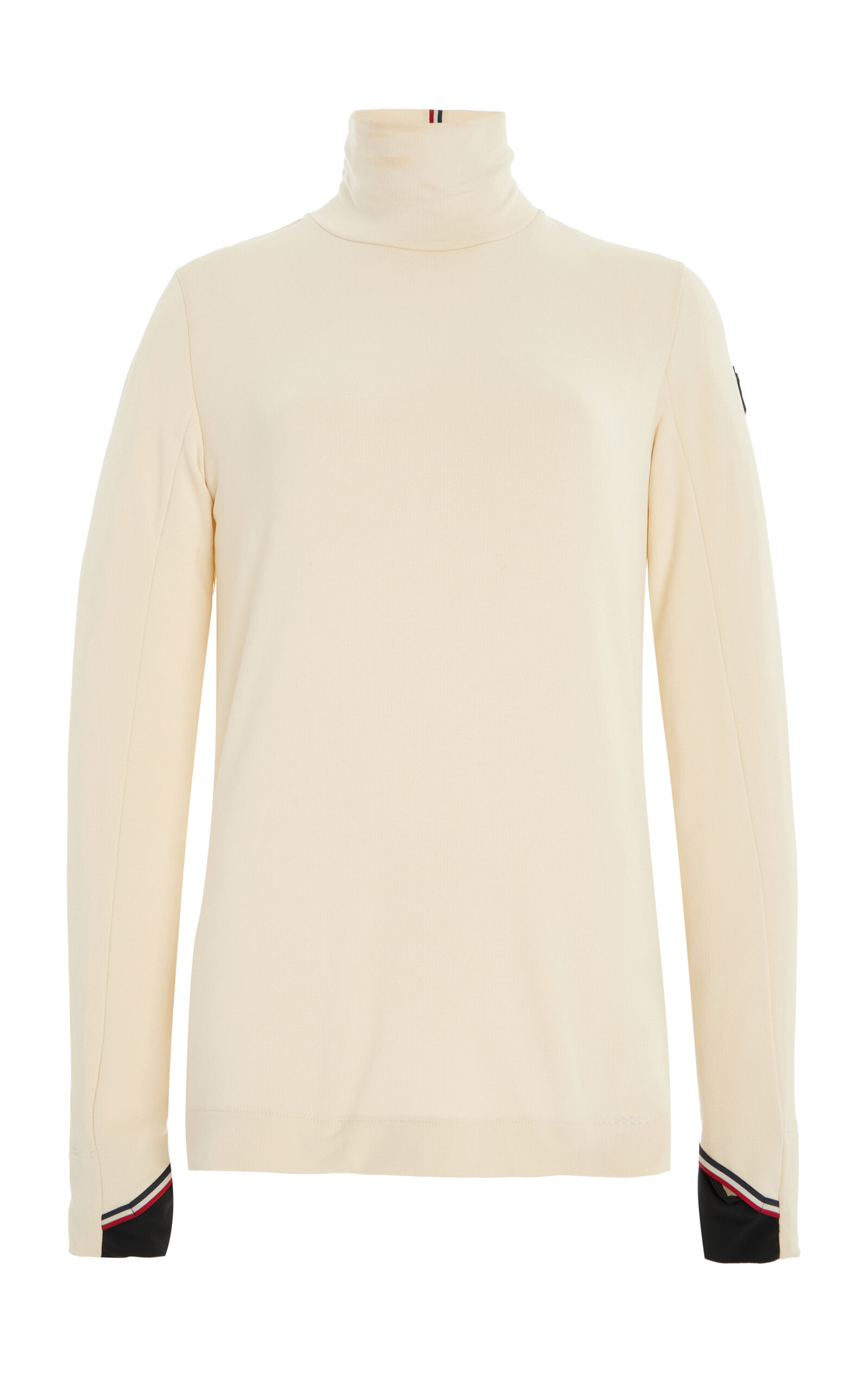 Shop Moncler Knit Turtleneck Ski Top In White