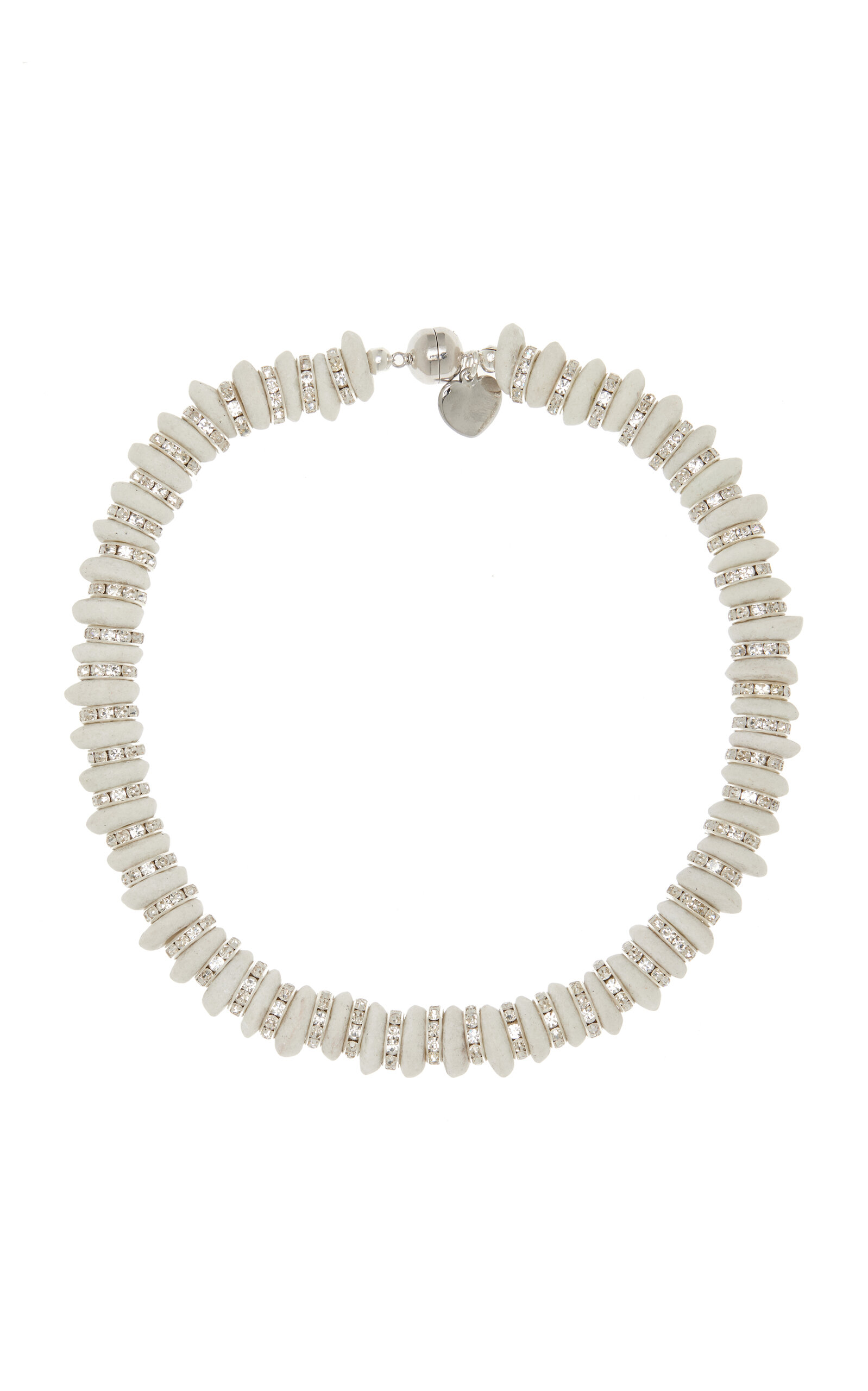 Shop Julietta Heron Beaded Necklace In White