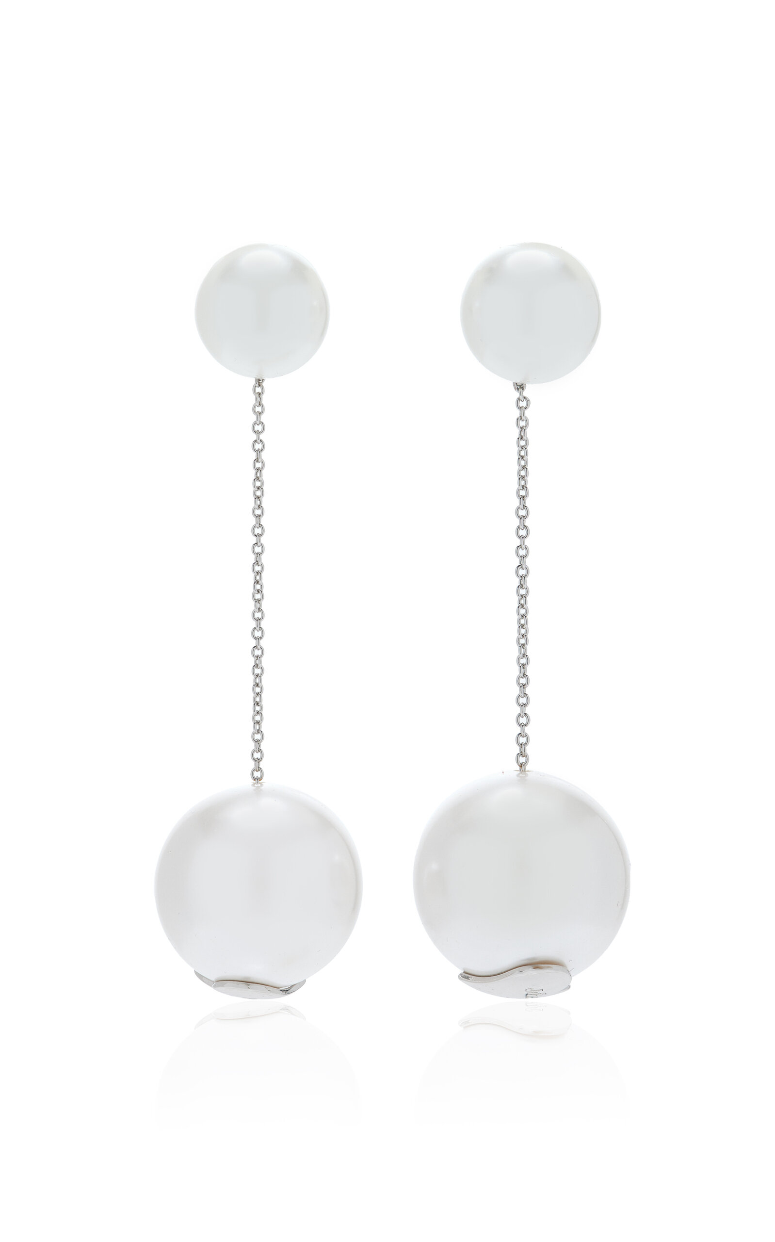 Shop Julietta Pearl Earrings In White