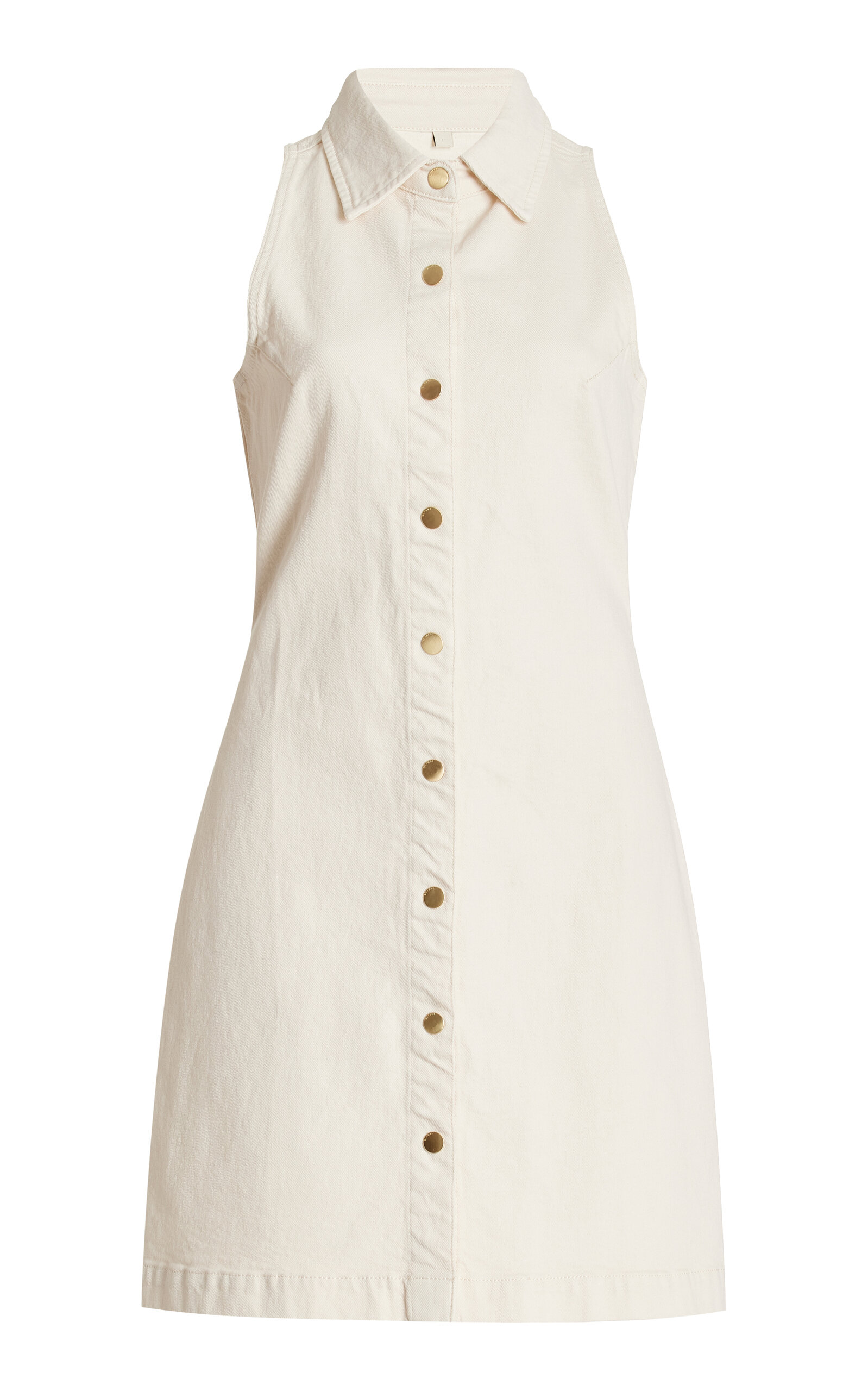 Shop Dl1961 Payton Cotton-blend Mini Dress In Nude