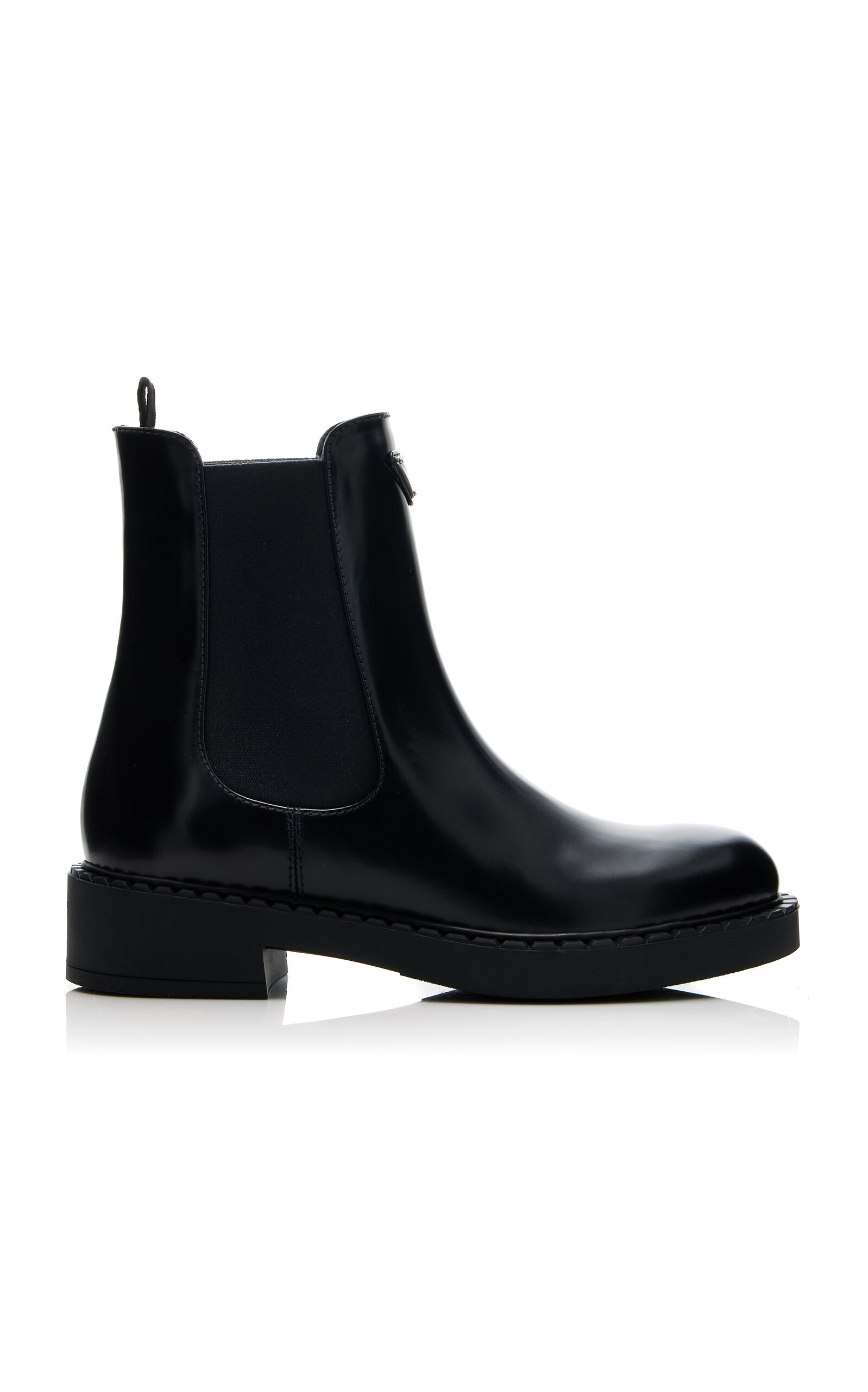 Prada Leather Chelsea Ankle Boots