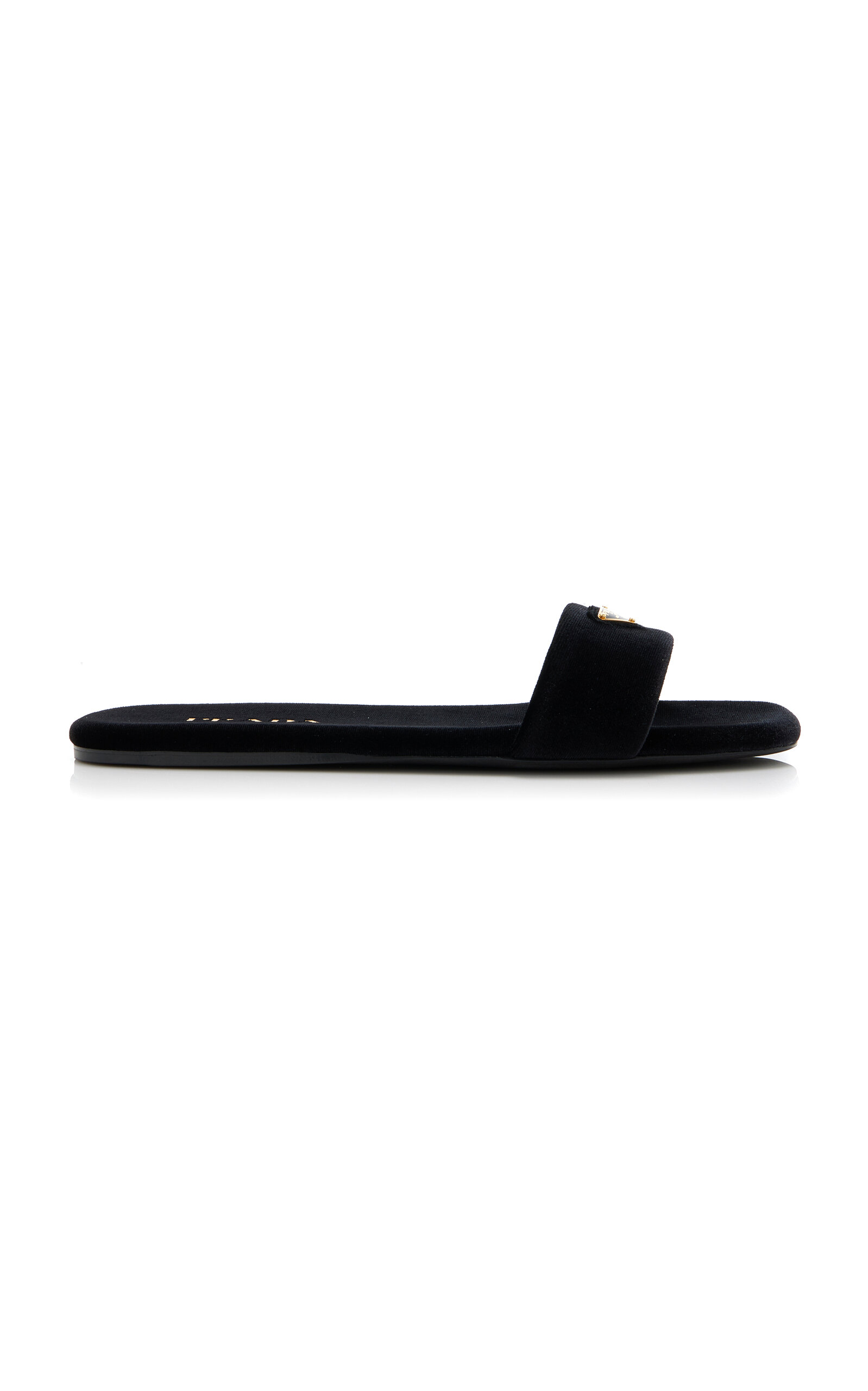 Prada Velvet Slide Sandals - Men's Shoes