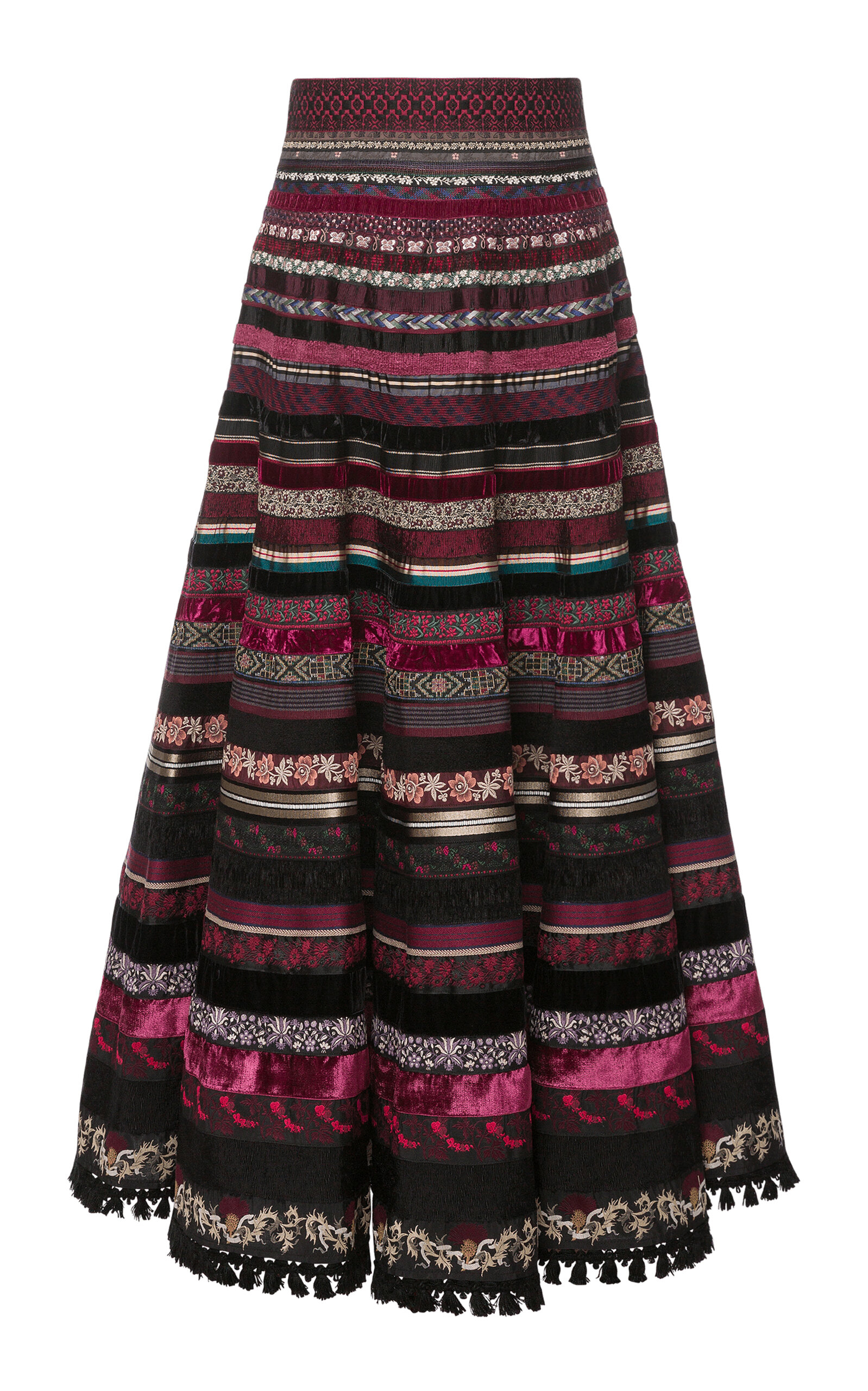 Opulence Ribbon A-Line Midi Skirt