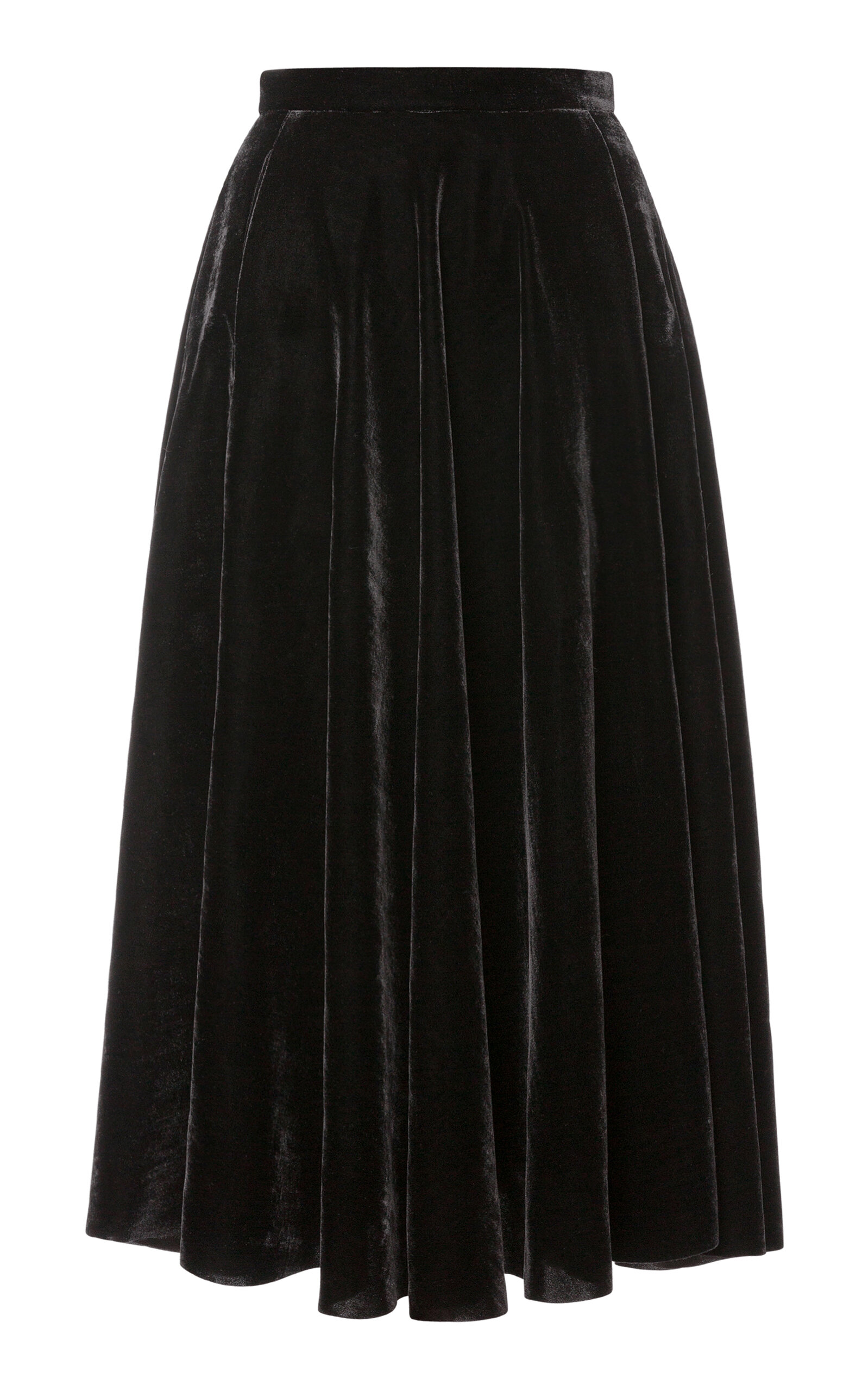 Lena Hoschek Heritage Velvet Midi Skirt - Black - XS