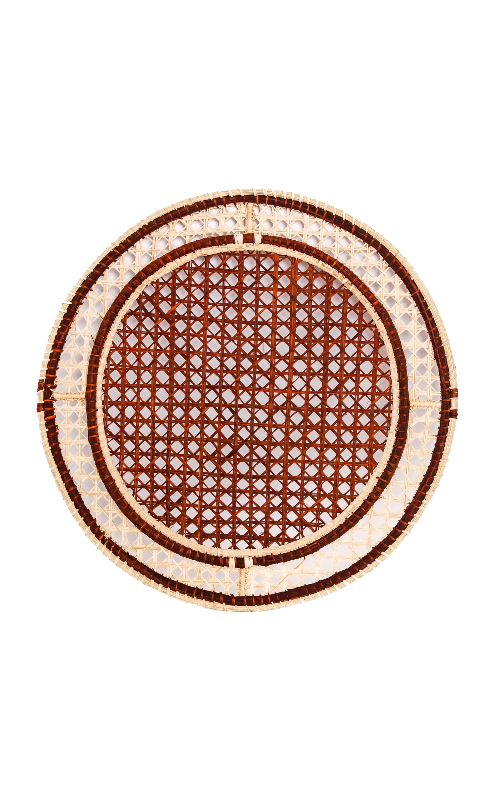 Sonder & Holliday The Buendia Set-of-six Raffia-covered Steel Placemats In Brown