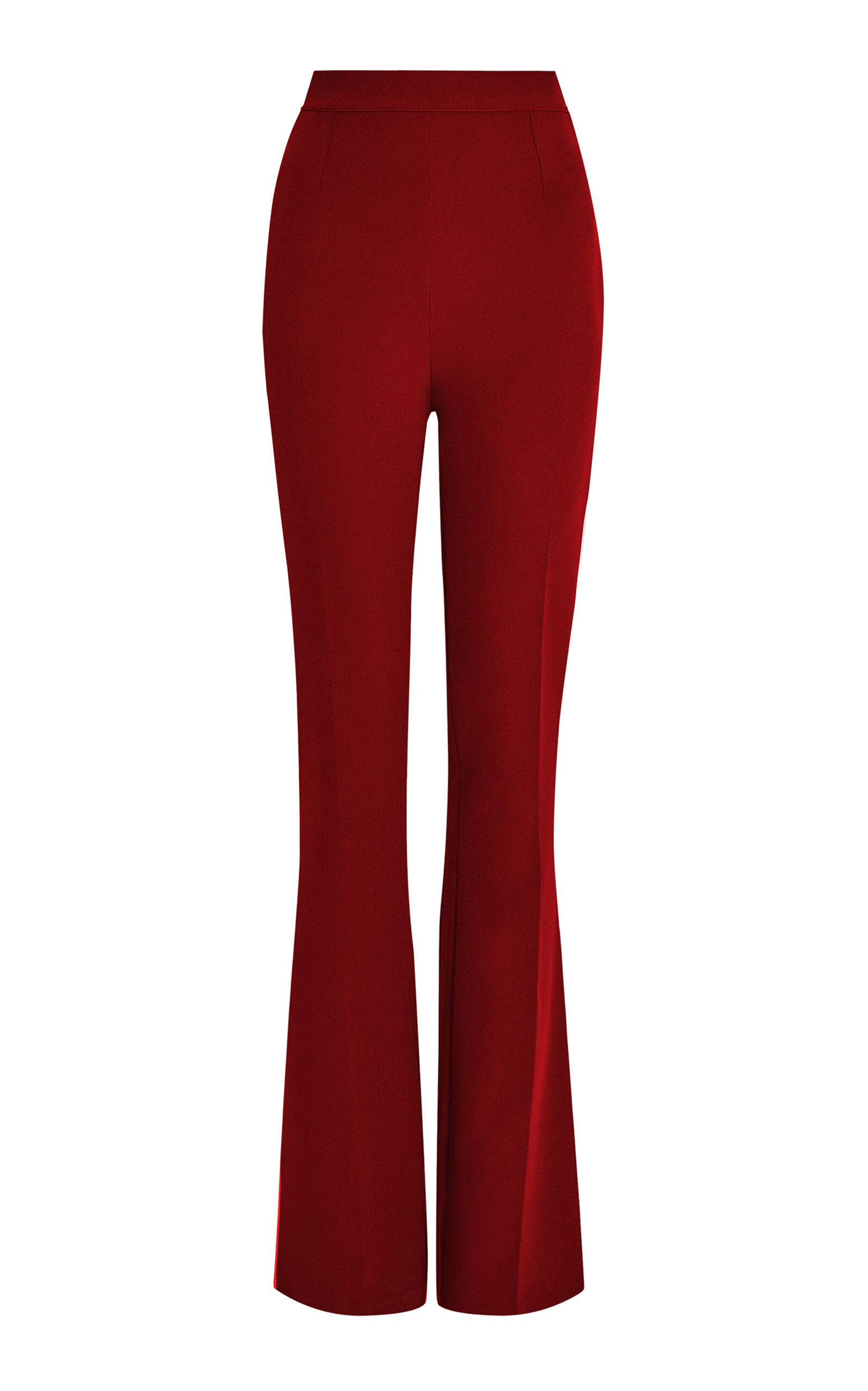 Safiyaa Alexa Stretch-crepe Flared Trousers In Red
