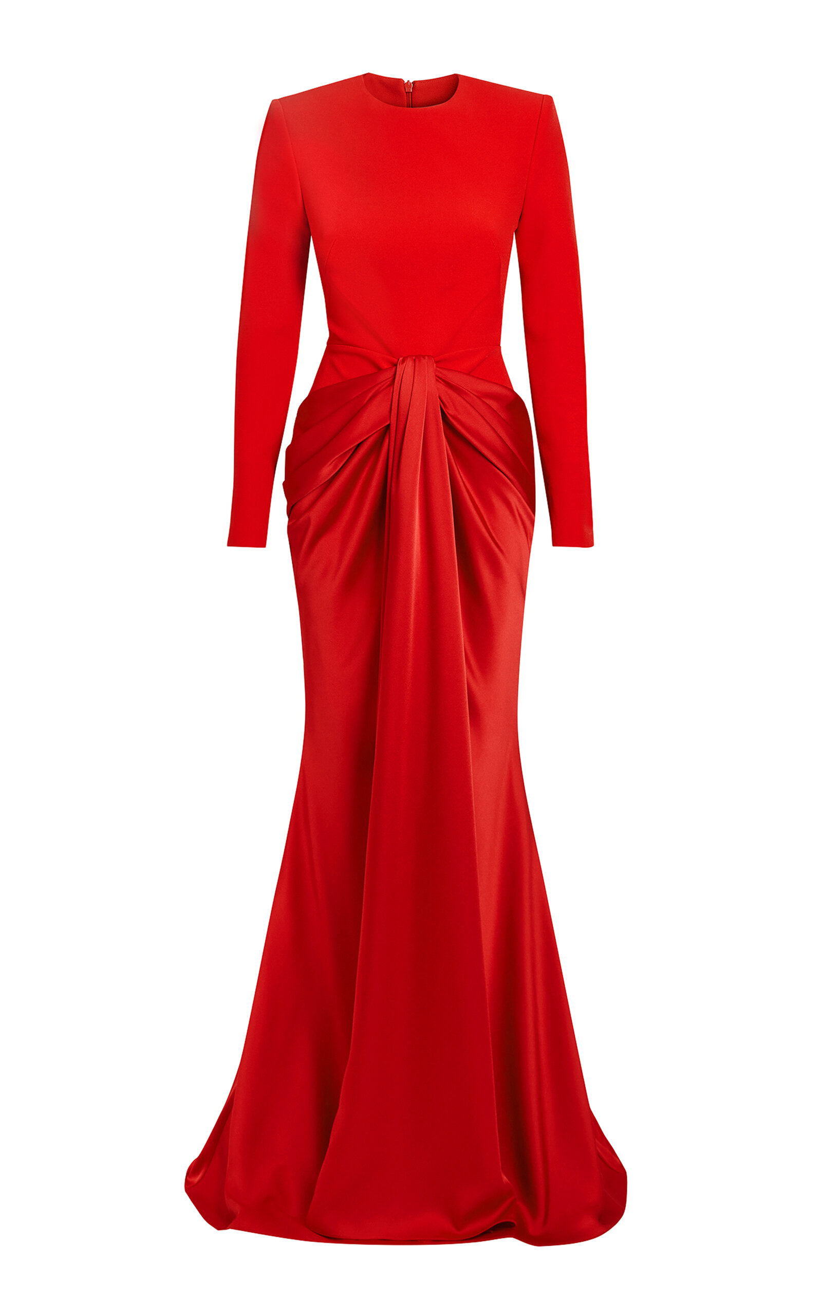 Shop Safiyaa Naira Stretch-crepe Gown In Red
