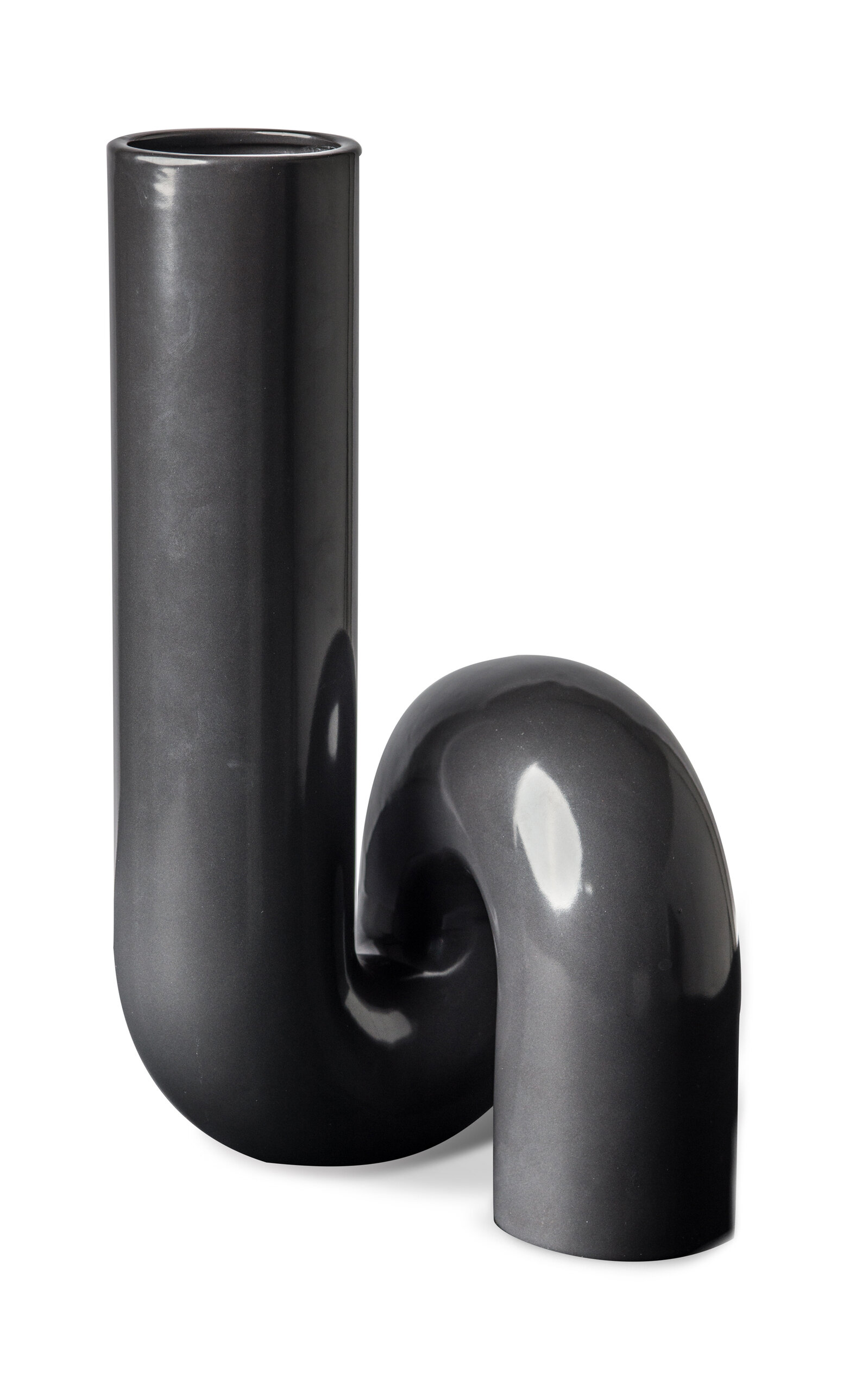 Polspotten Yourtube Ceramic Vase In Black