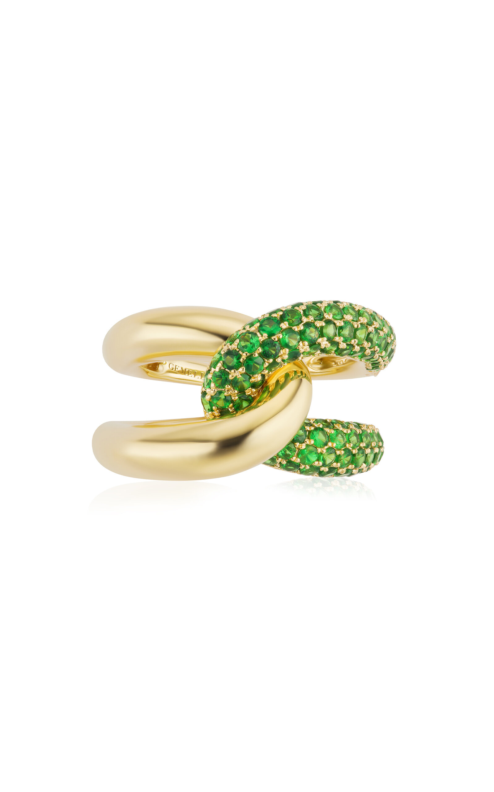 Intertwin 18K Yellow Gold Tsavorite Ring