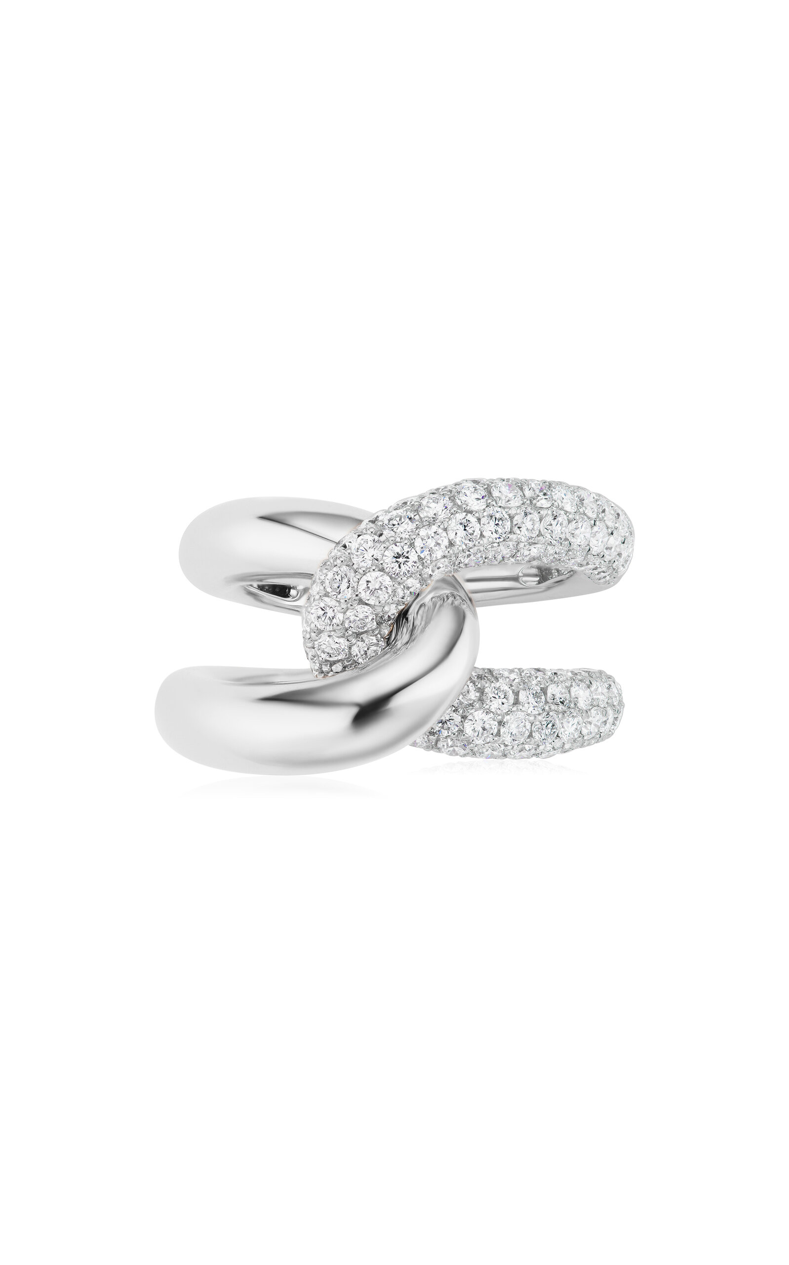 Intertwin 18K White Gold Diamond Ring