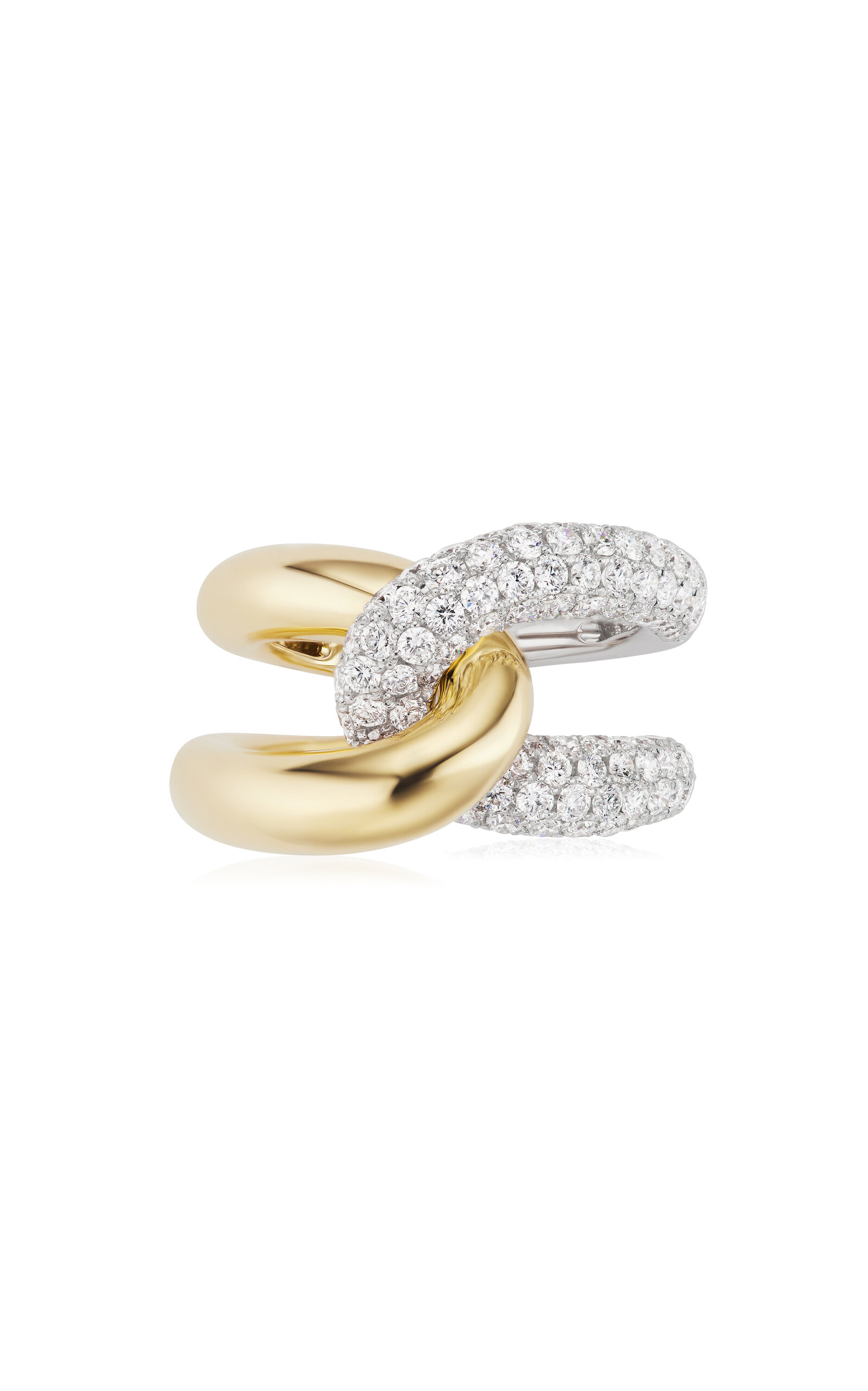 Shop Gemella Jewels Intertwin 18k Gold Diamond Ring