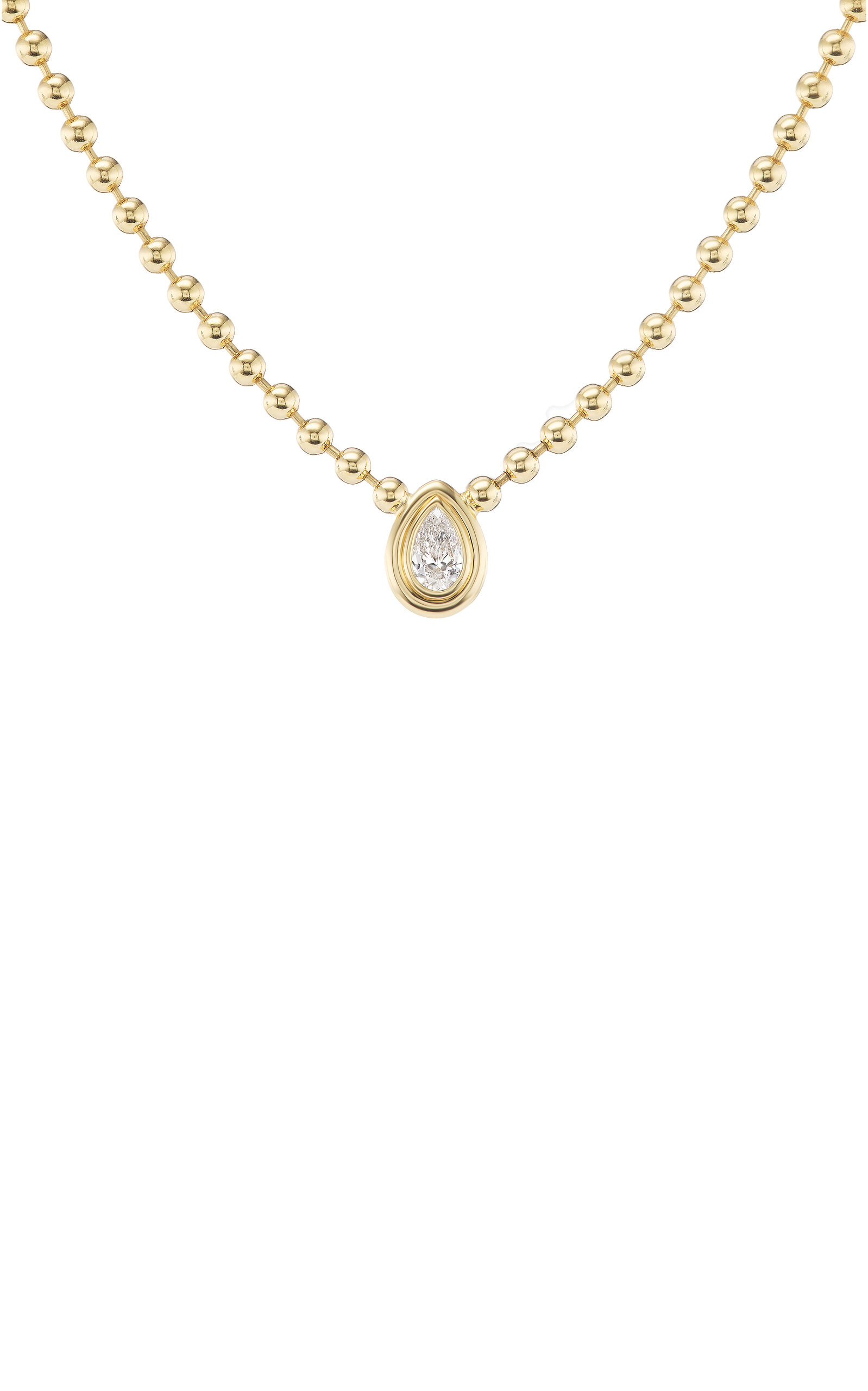 Double Bubble 18K Yellow Gold Diamond Necklace