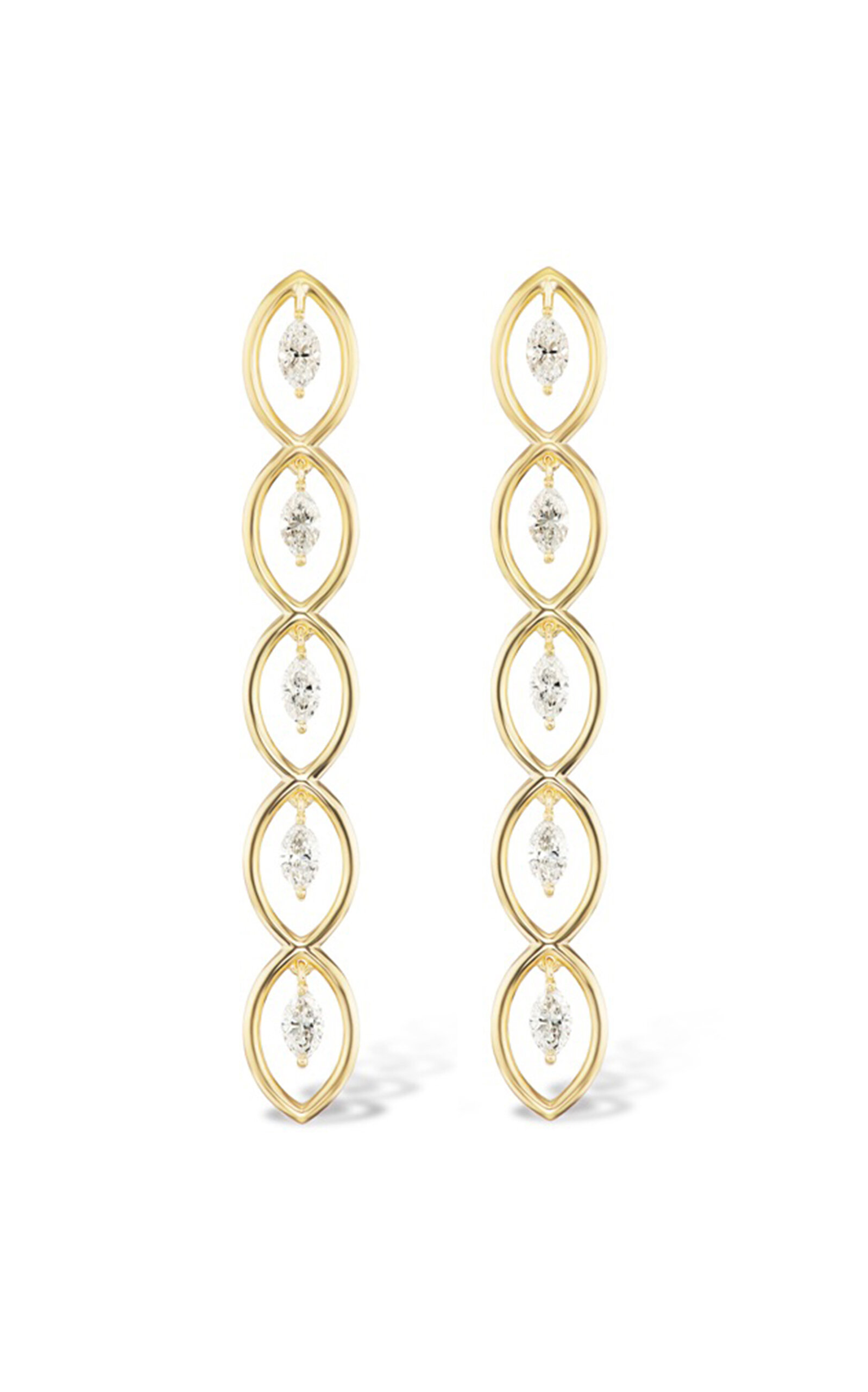 Shop Gemella Jewels Exclusive Qui Qui 18k Yellow Gold Diamond Earrings In White