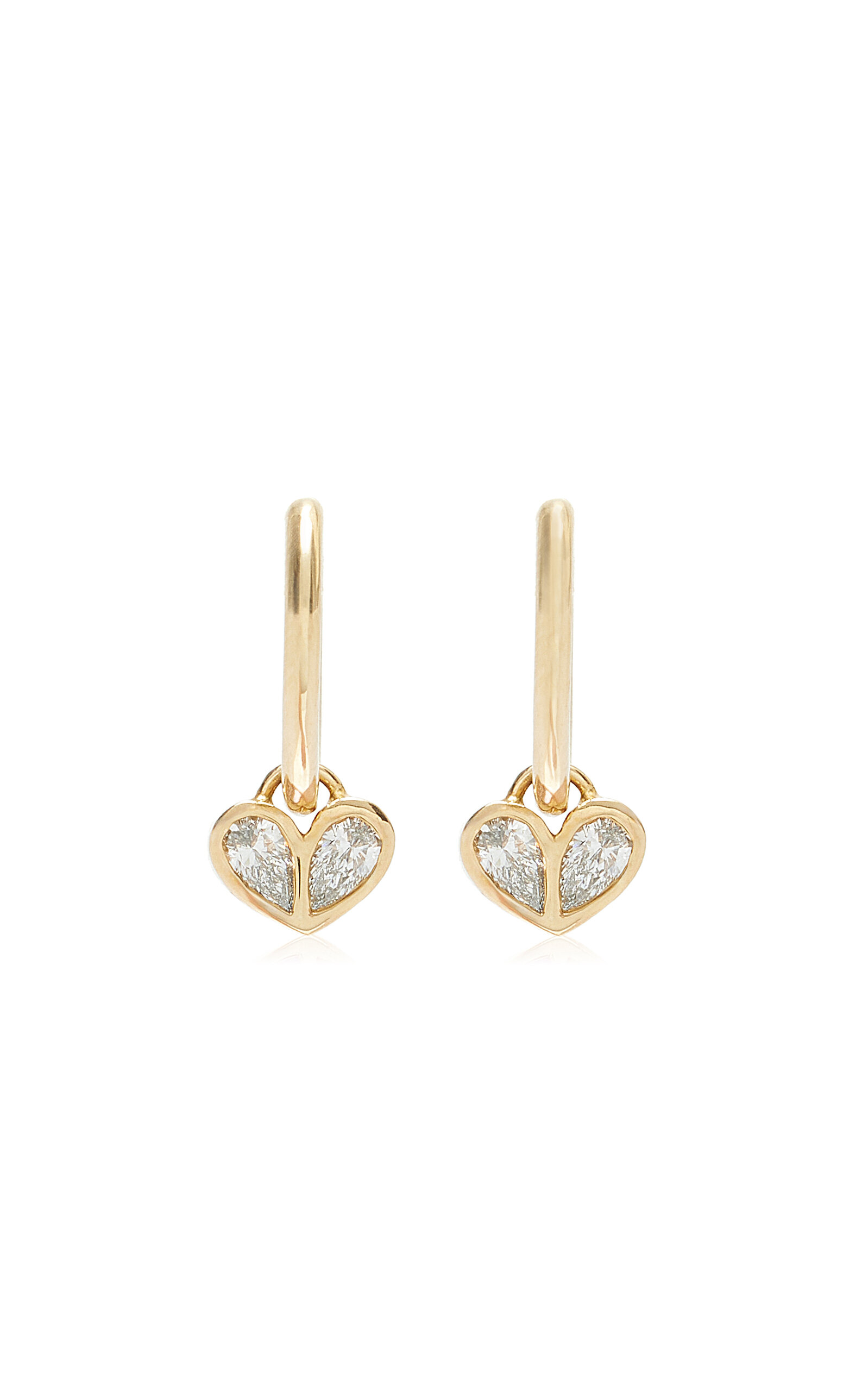 Shop Gemella Jewels Sweetheart 18k Yellow Gold Diamond Huggie Earrings