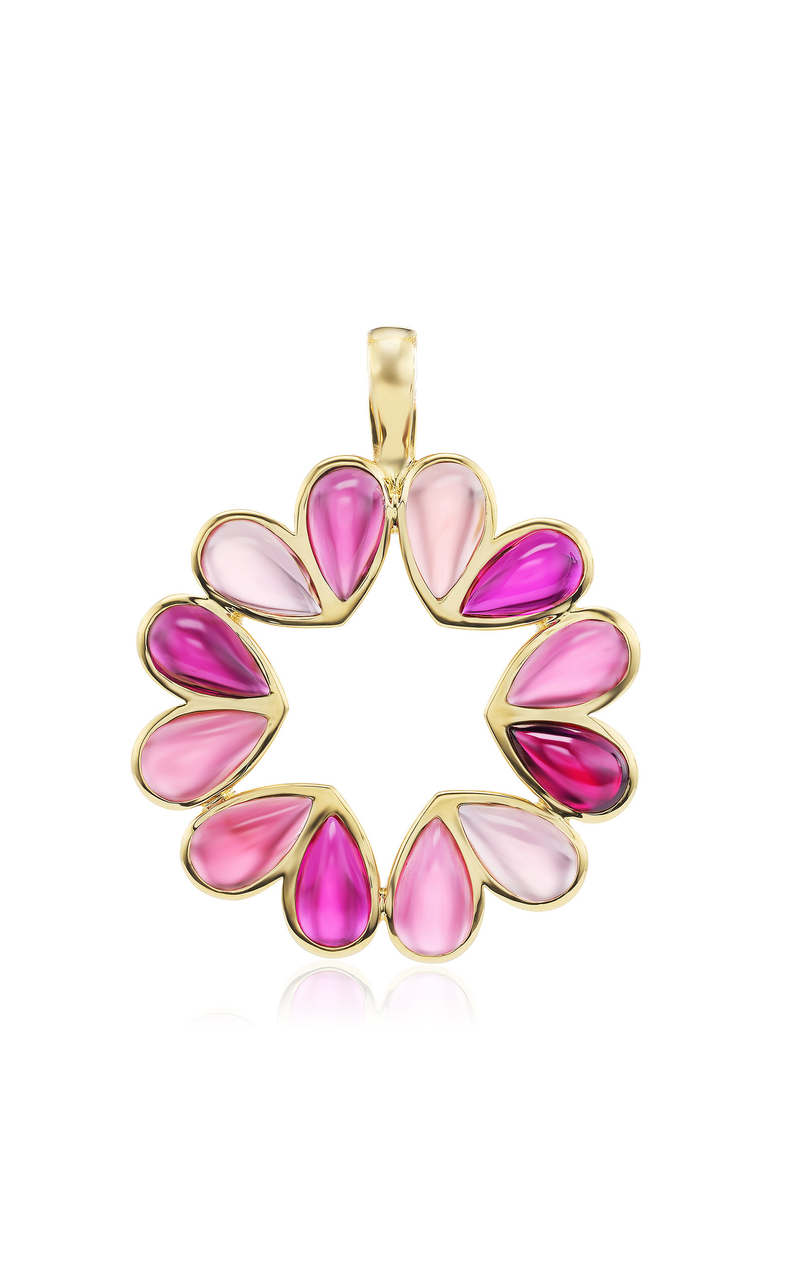 Shop Gemella Jewels Queen B 18k Yellow Gold Tourmaline; Rubelite Pendant In Pink