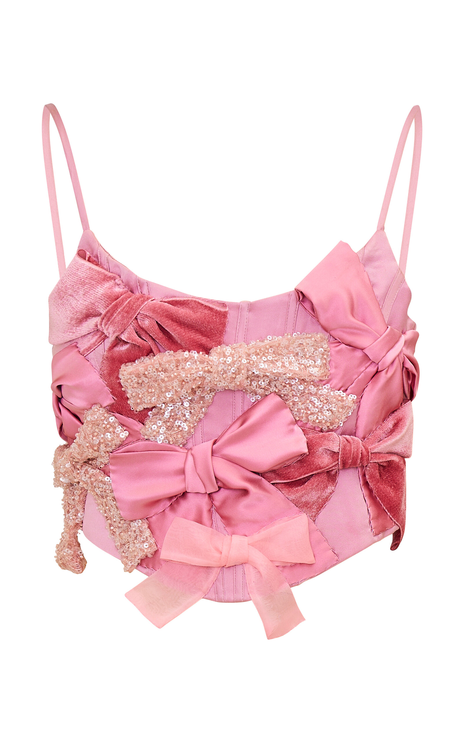 LoveShackFancy Woodley Embellished Top - Light Pink