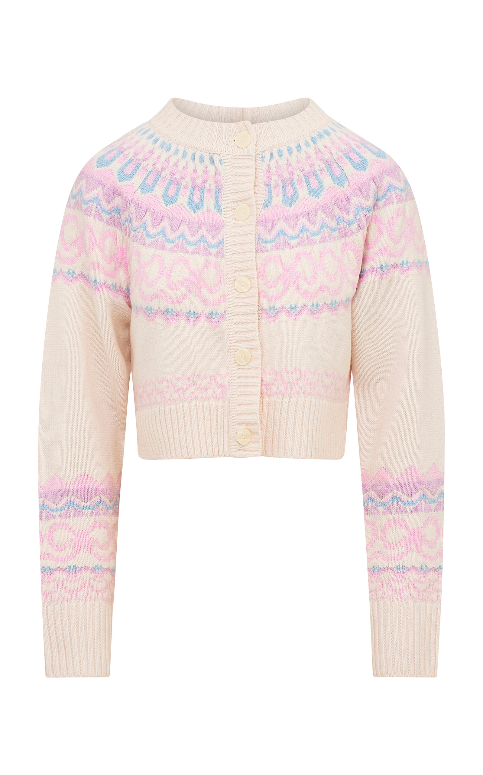 LoveShackFancy Shantae Patterned Wool Cardigan - Multi