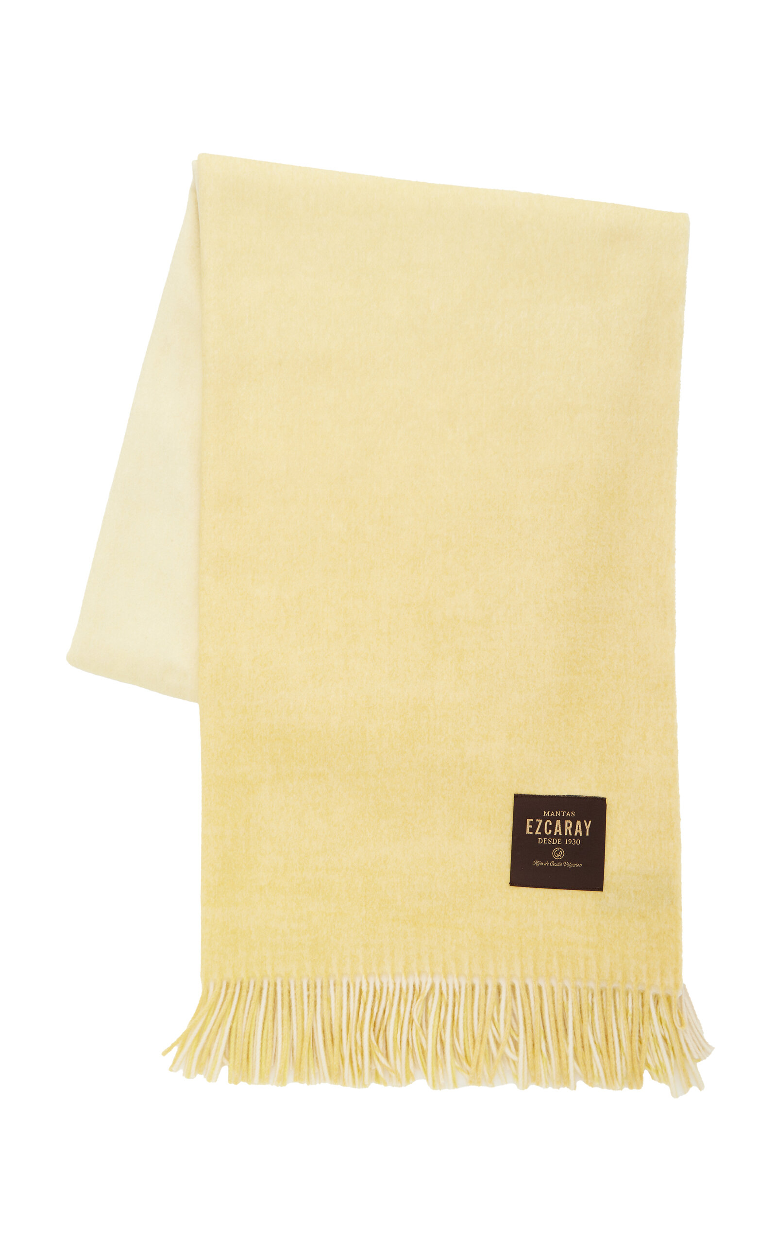 Mantas Ezcaray Ombré-effect Merino Wool Throw In Yellow