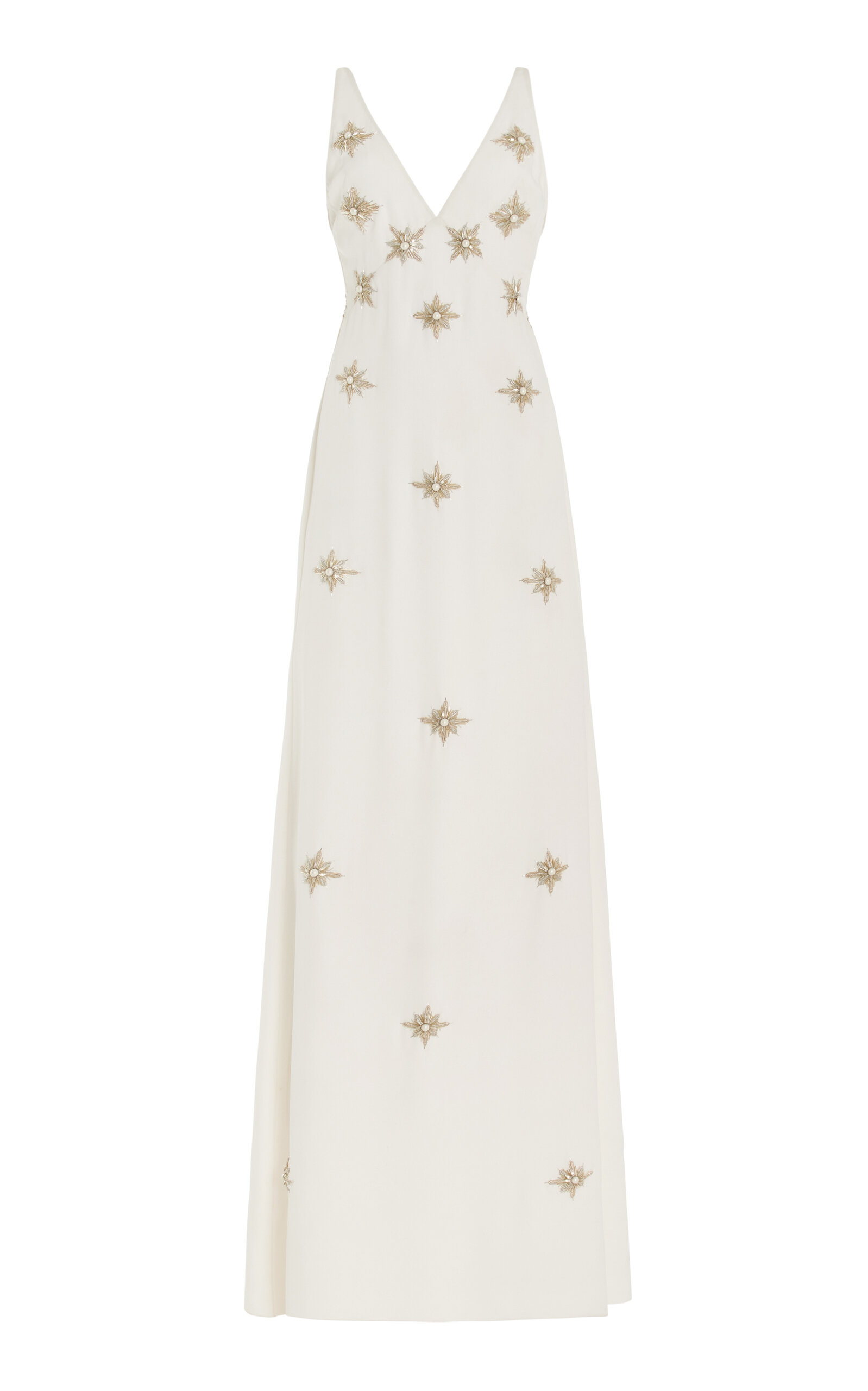 Cucculelli Shaheen Cabochon Medallion Silk Gown