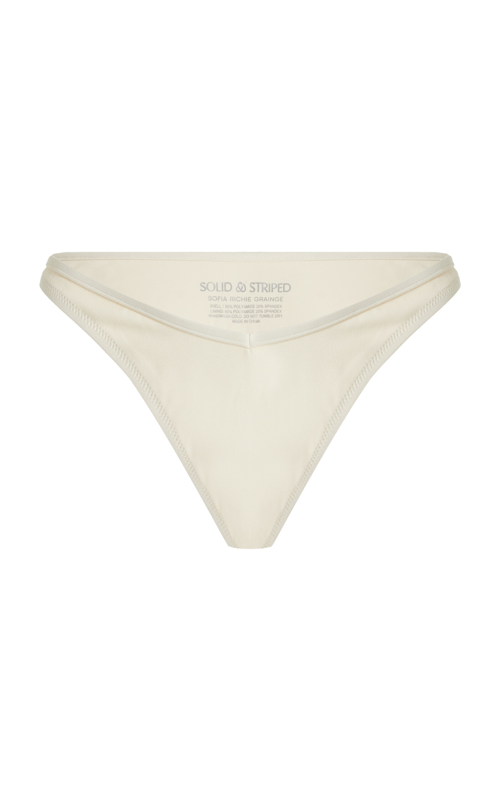 Shop Solid & Striped X Sofia Richie Grainge Exclusive The Maeve Bikini Bottom In Off-white