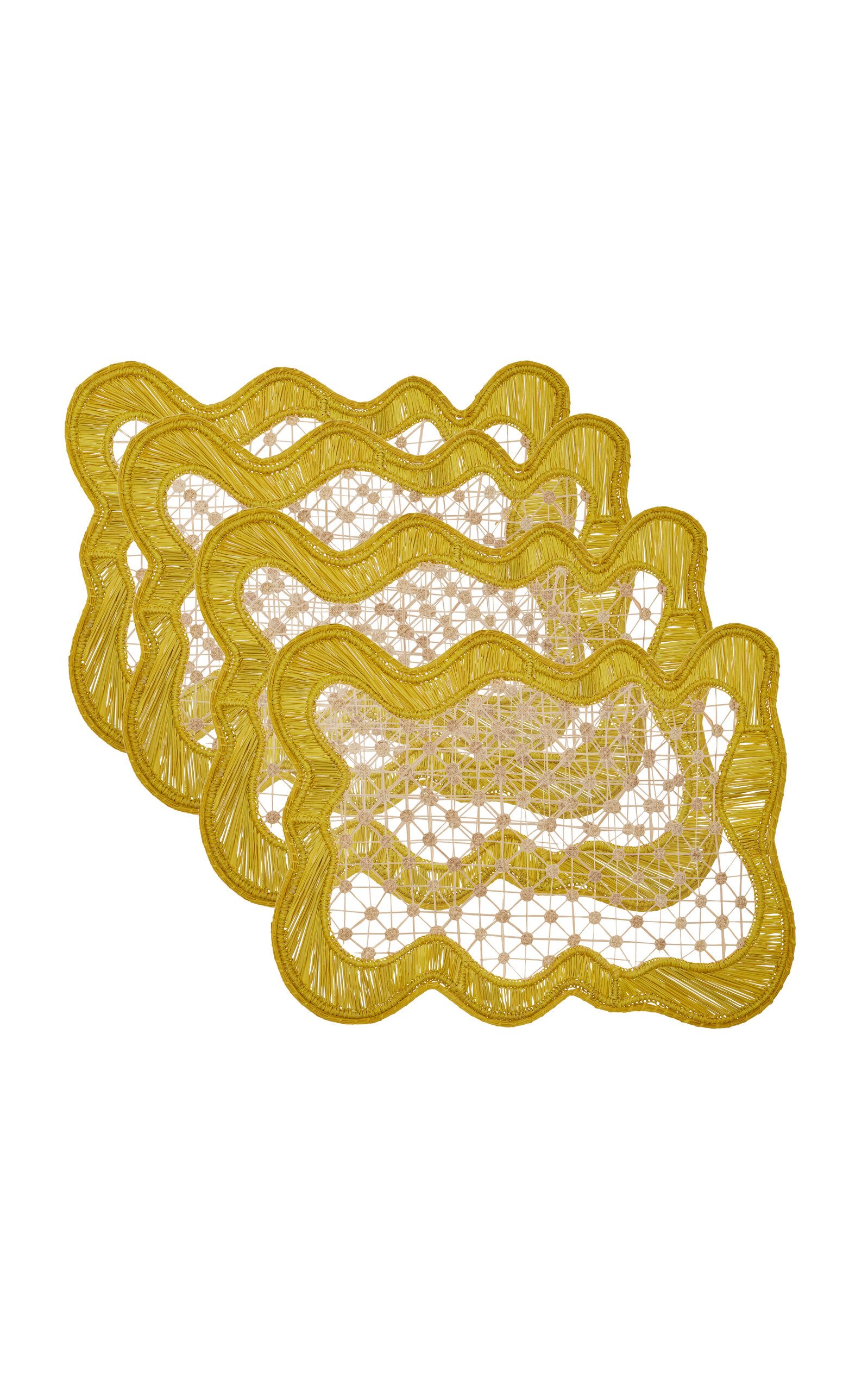 MODA DOMUS SET-OF-FOUR POLLERA WICKER PLACEMATS