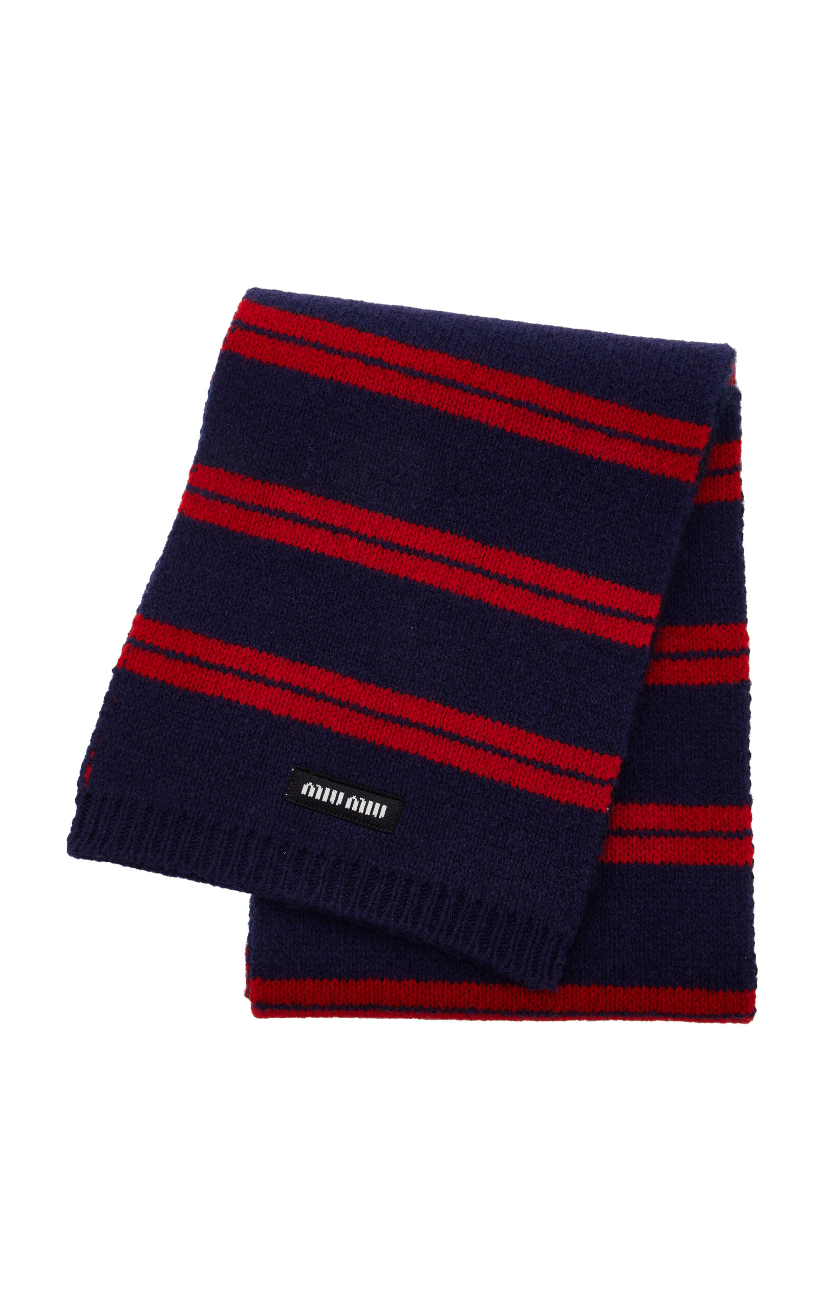 Miu Miu Cashmere-wool Scarf In Navy